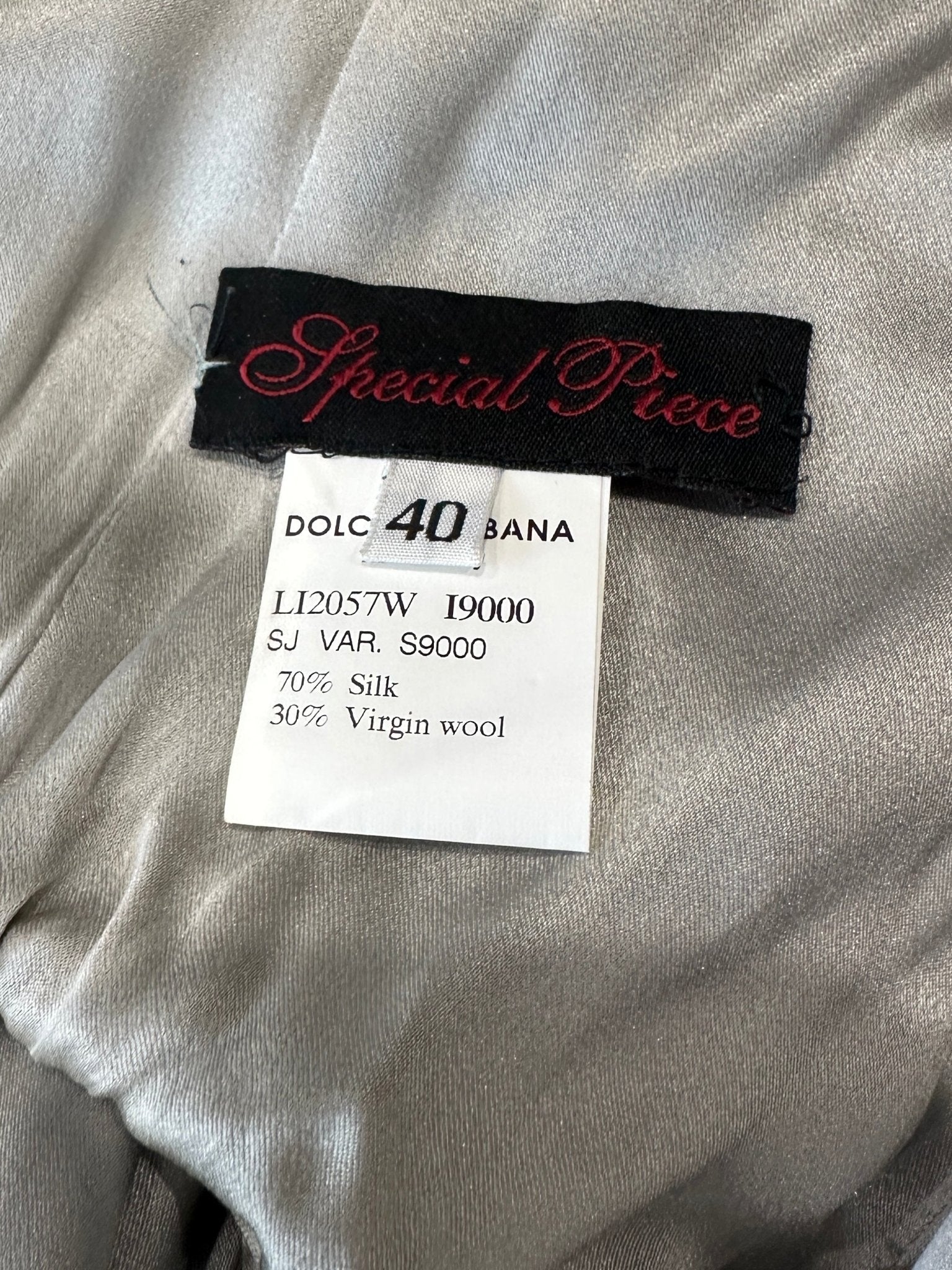 Dolce & Gabbana Grey and White Embellished Cardigan RRP £1800 | Authentic Preloved - Reloved Again