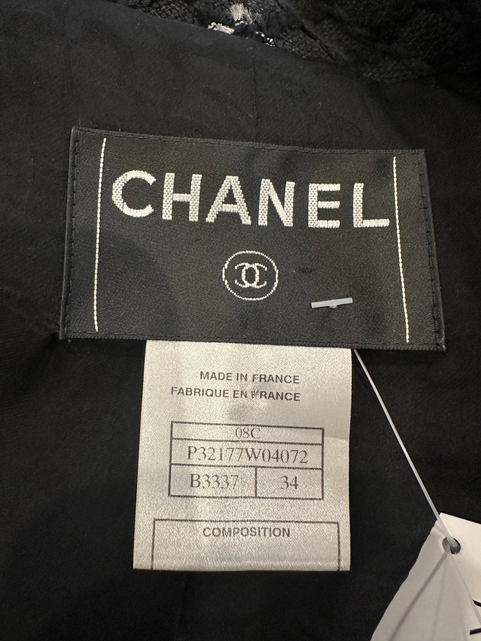 Chanel Black and Silver Boucle Jacket RRP £5.5K | Authentic Preloved - Reloved Again