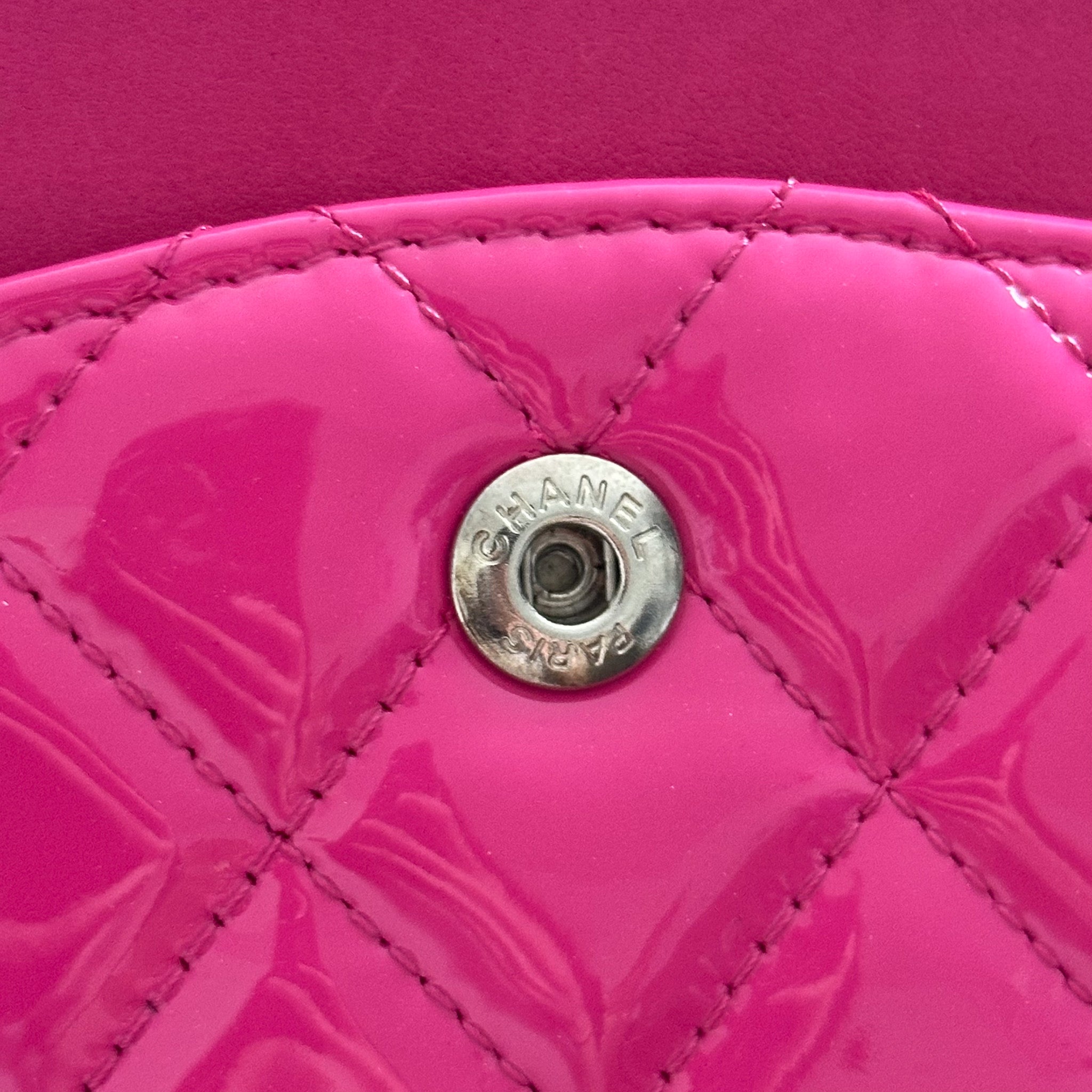 Chanel Classic 11:12 Medium Patent Double Flap Handbag in Pink RRP £8850 | Authentic Preloved - Reloved Again