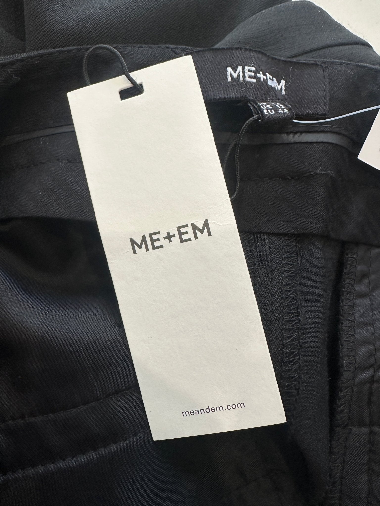 NEW ME+EM Black Forever Wide - Leg Tux Trousers RRP £185 | Authentic Preloved - Reloved Again