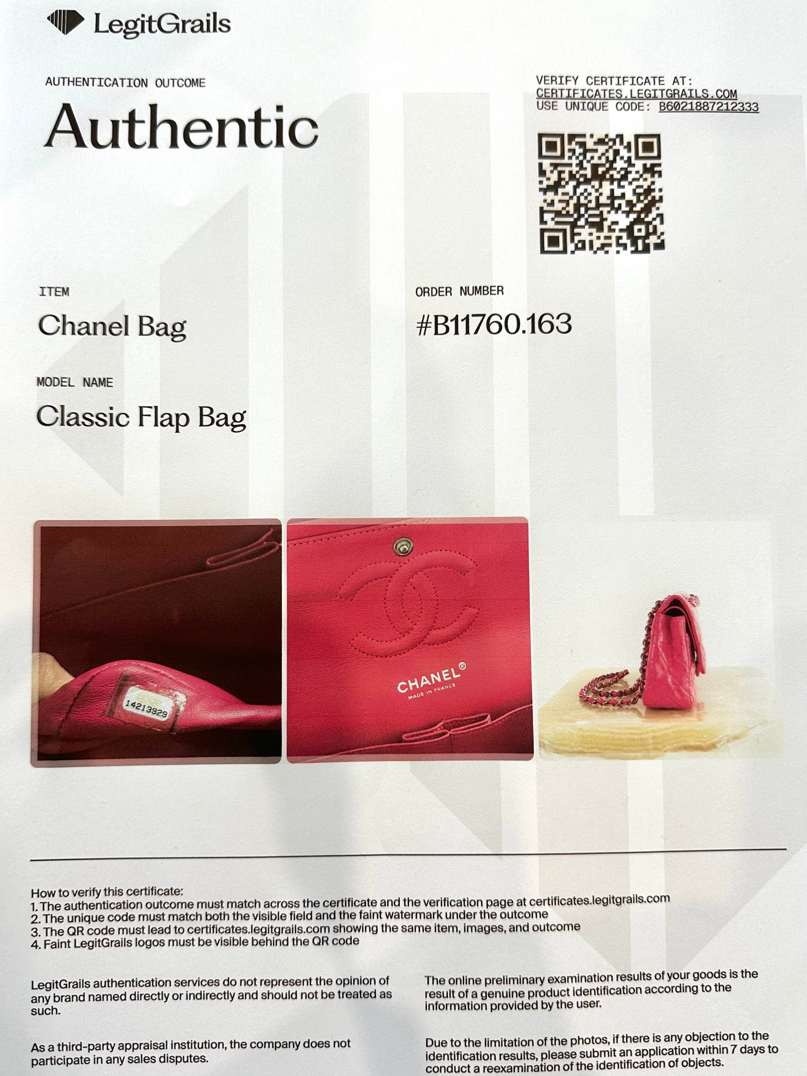 Chanel Classic 11:12 Medium Patent Double Flap Handbag in Pink RRP £8850 | Authentic Preloved