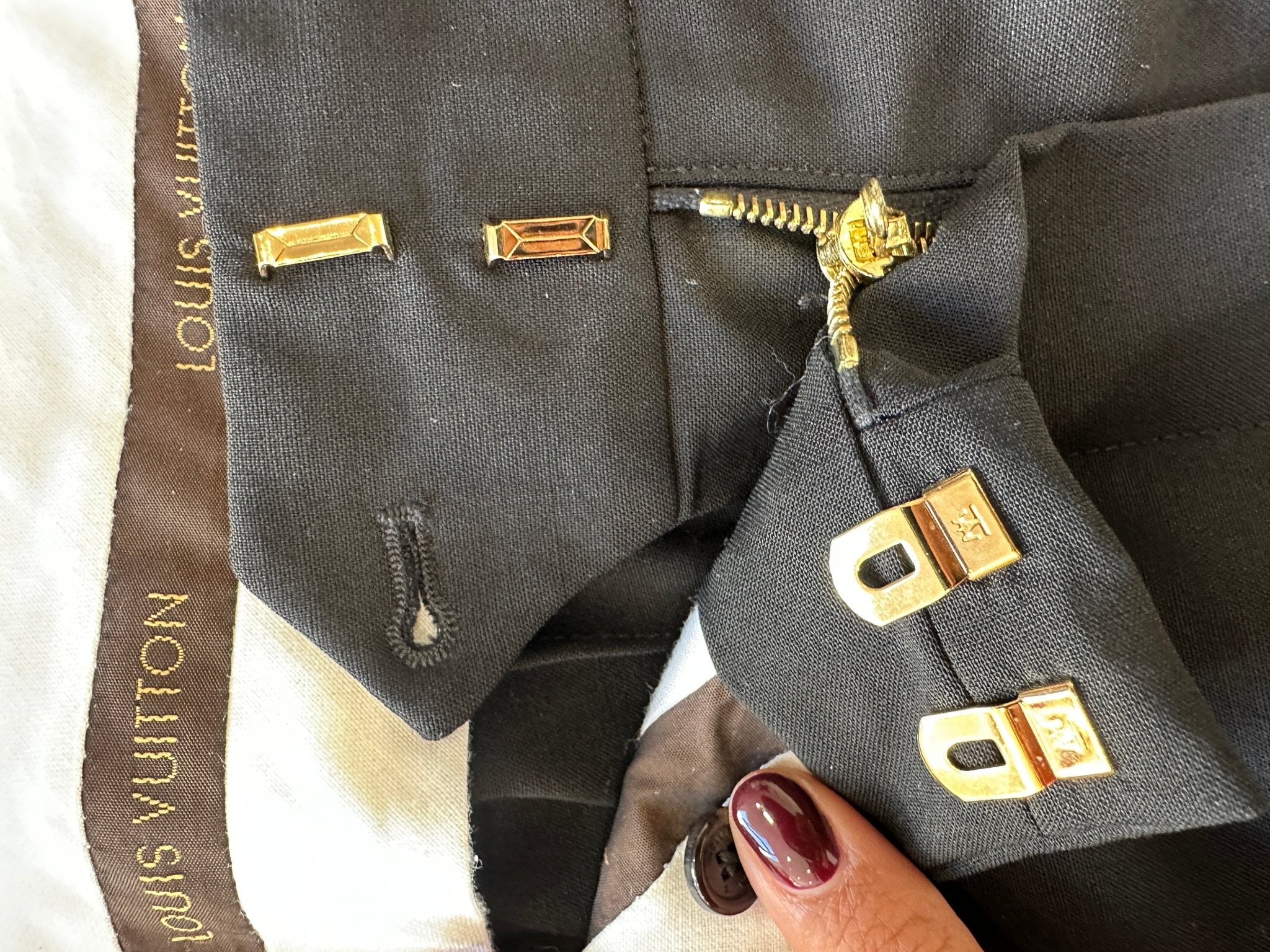 Louis Vuitton Black Button Trousers RRP £1680 | Authentic Preloved - Reloved Again