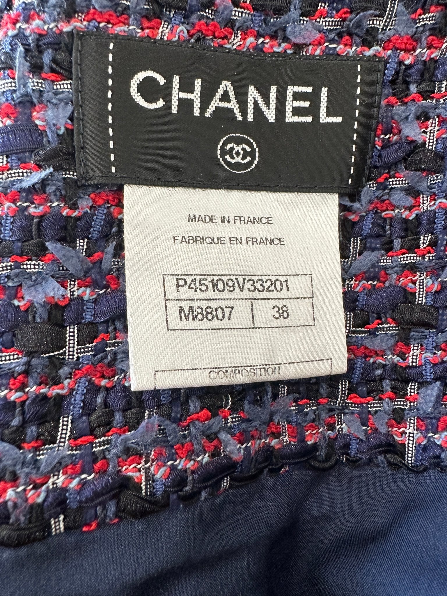 Chanel Blue and Red Boucle Suit RRP £5.5K | Authentic Preloved - Reloved Again