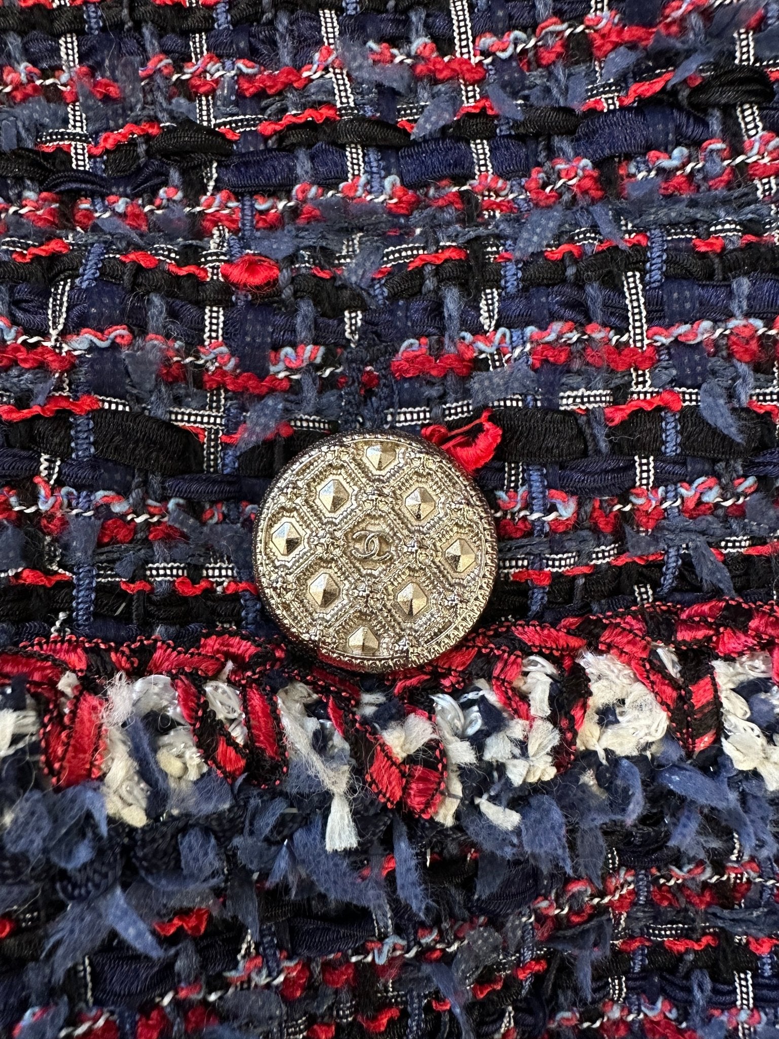 Chanel Blue and Red Boucle Suit RRP £5.5K | Authentic Preloved - Reloved Again