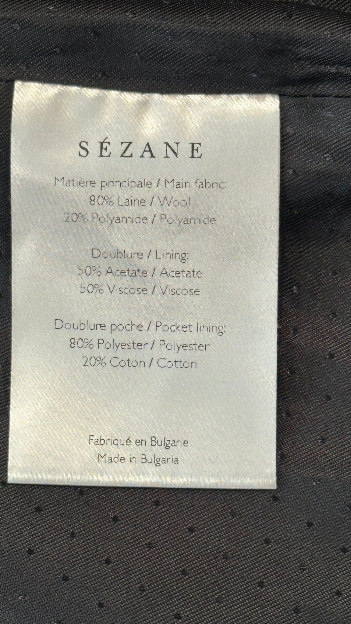 Sezane Navy Long Wool Coat (RRP £470) | Authentic Preloved - Reloved Again
