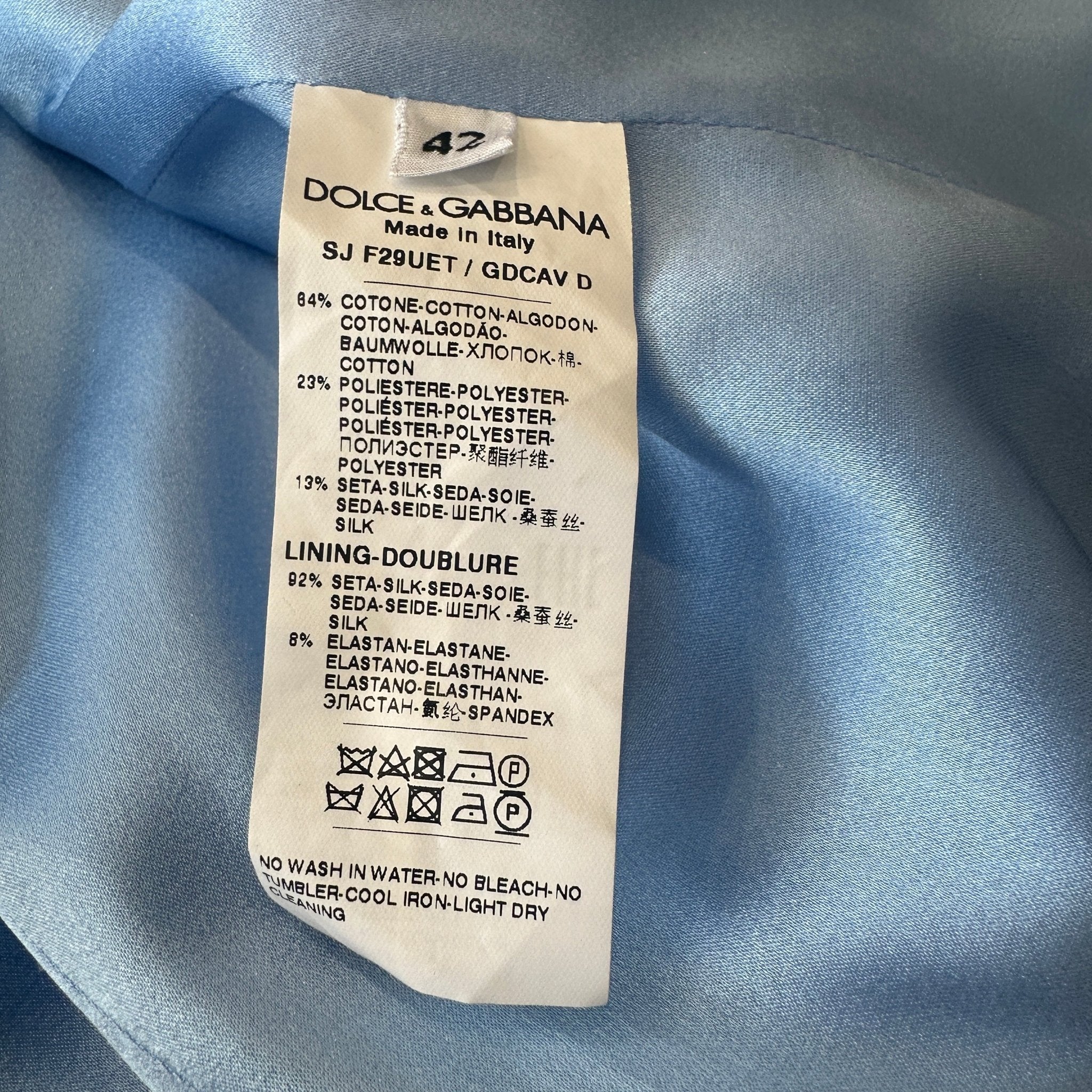 Dolce & Gabbana Light Blue Jacquard Floral Jacket (RRP £1925) | Authentic Preloved - Reloved Again
