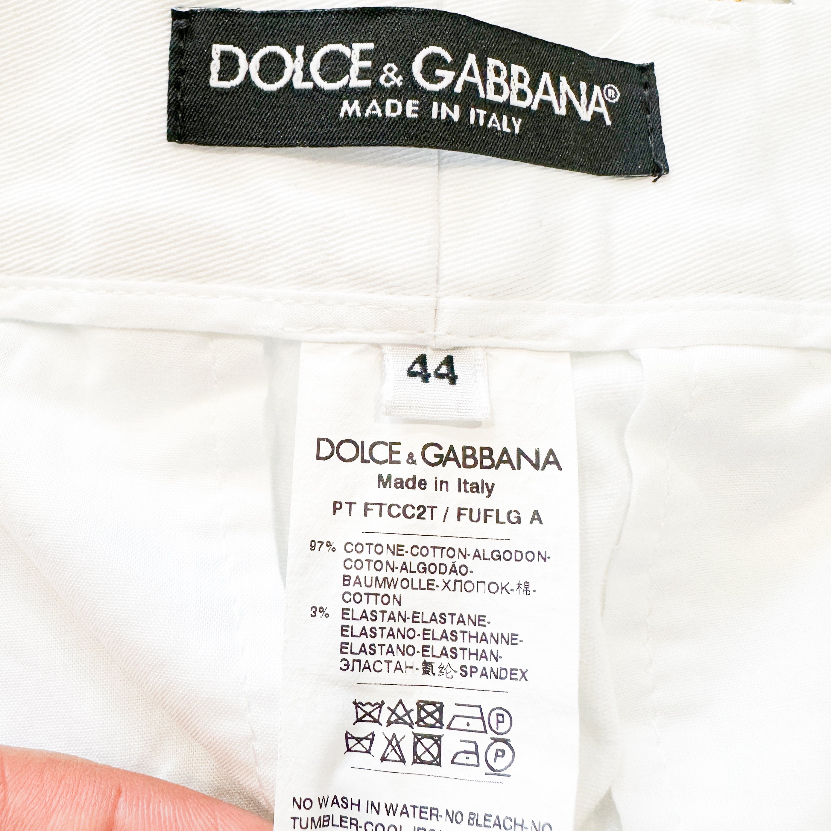 Dolce & Gabanna White Cargo Trousers (RRP £650) | Authentic Preloved