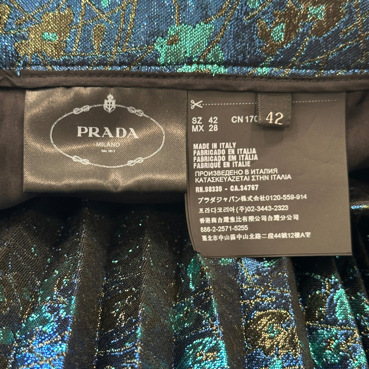 Prada Floral Pleated Midi Skirt | Authentic Preloved - Reloved Again