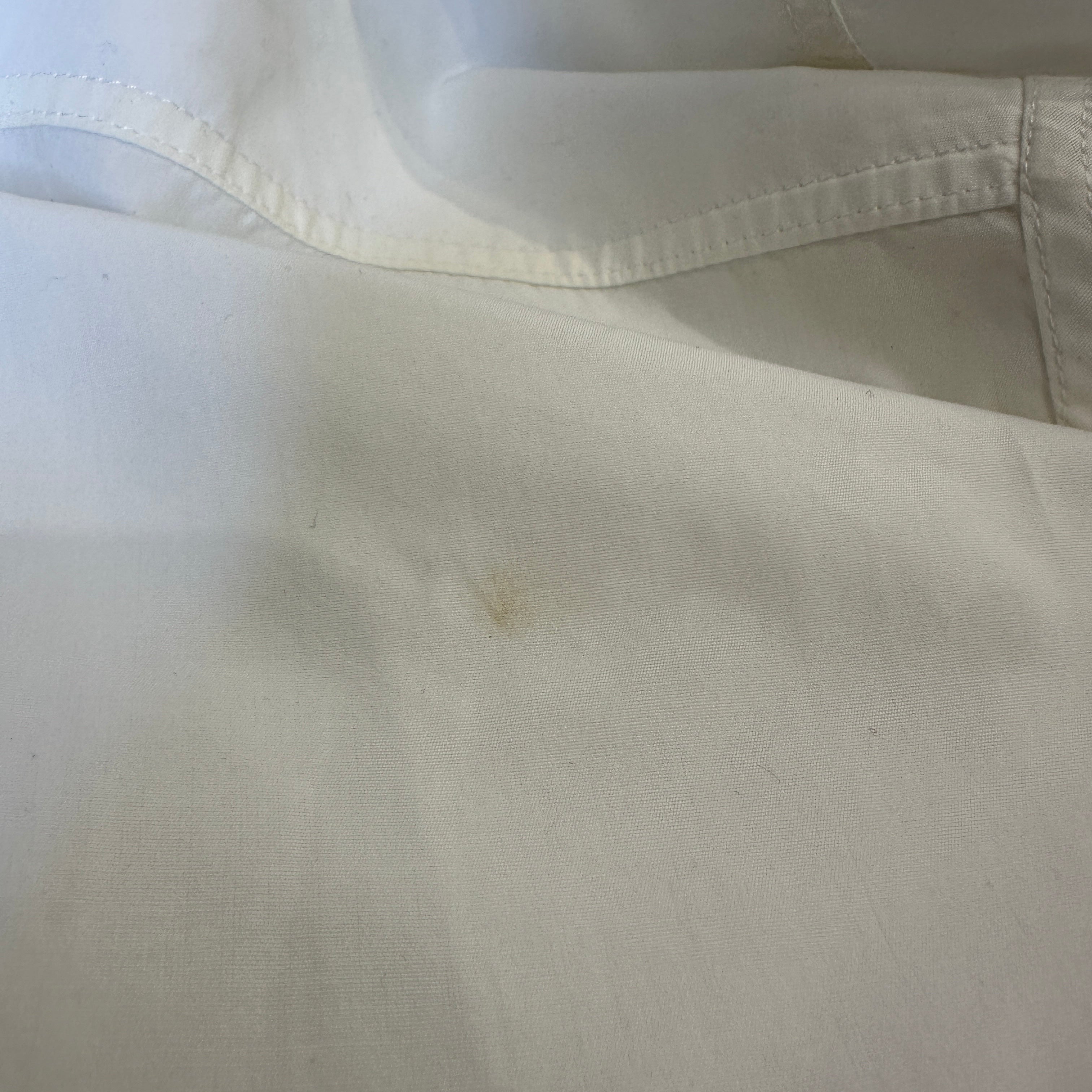 Balmain White Cotton Shirt with Gold Button Detailing (RRP £720) | Authentic Preloved