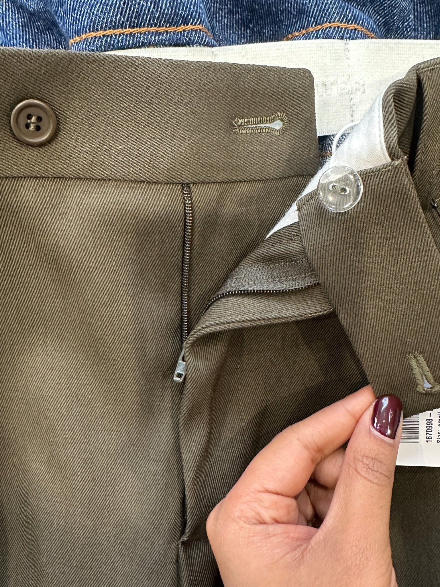 NEW Bettter Khaki & Blue Denim trousers RRP £400 | Authentic Preloved - Reloved Again