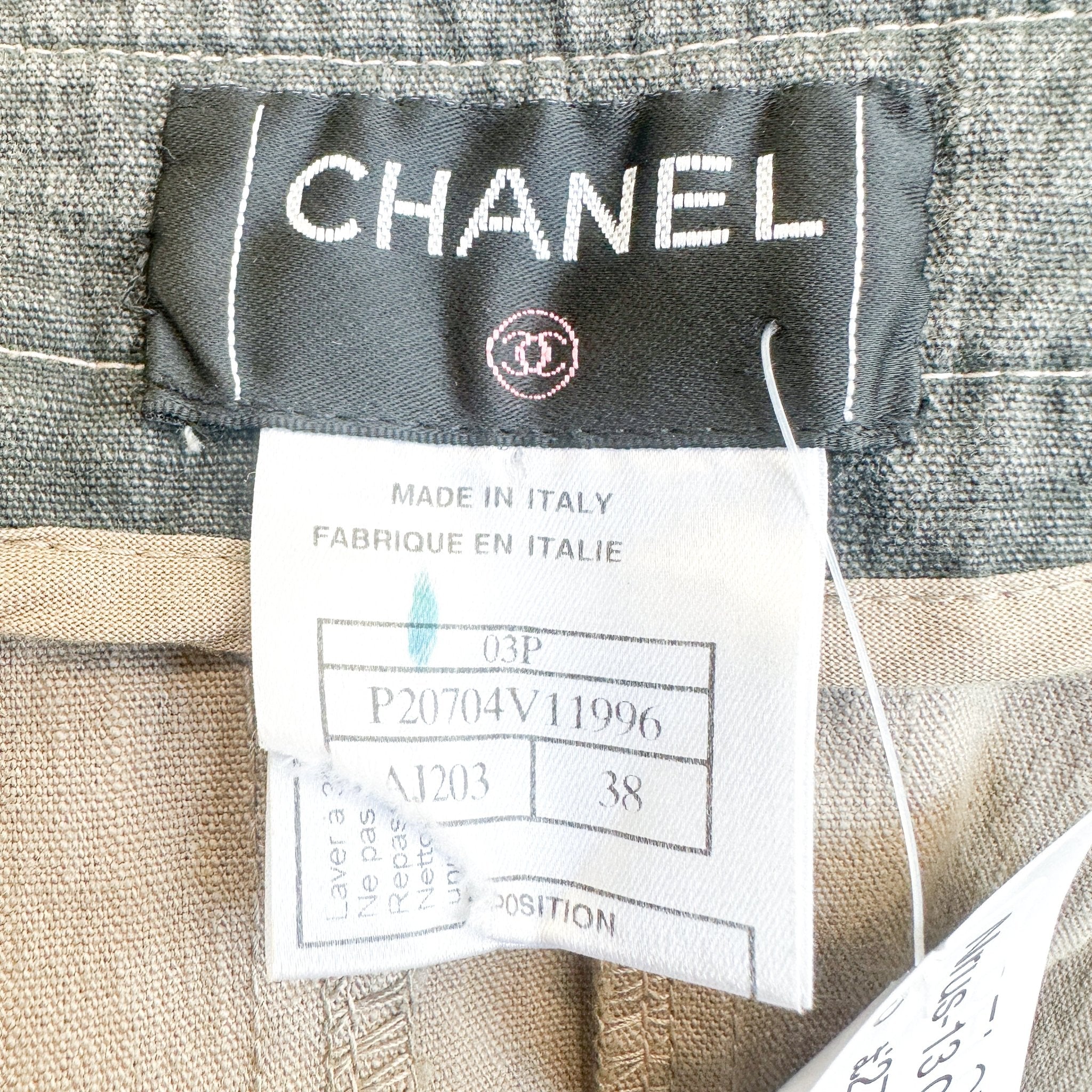 Chanel 03P Spring Collection Grey Pleated Denim Skirt (RRP £1250) | Authentic Preloved - Reloved Again