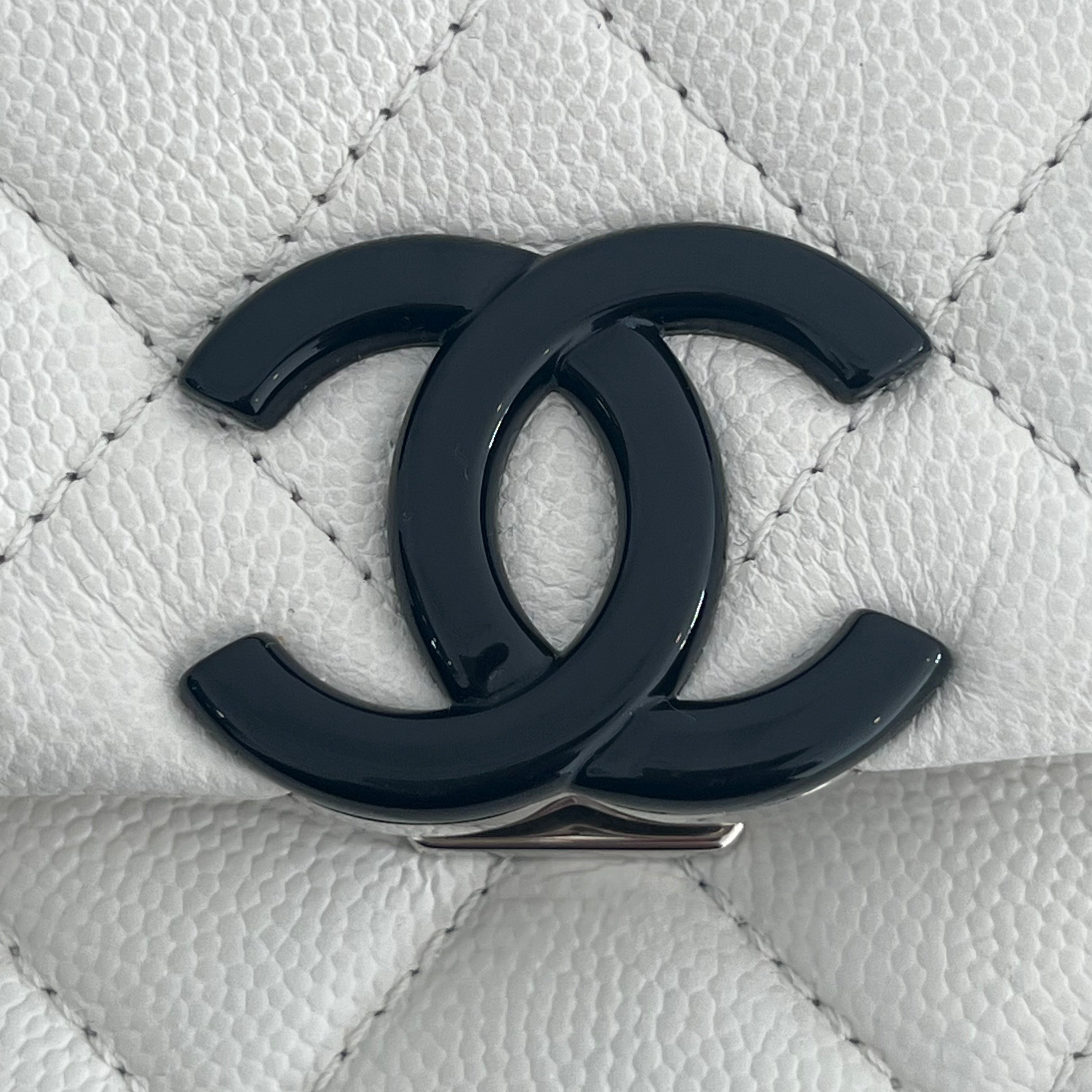 Chanel Quilted Flap Bag in Ivory Caviar Leather | Authentic Preloved