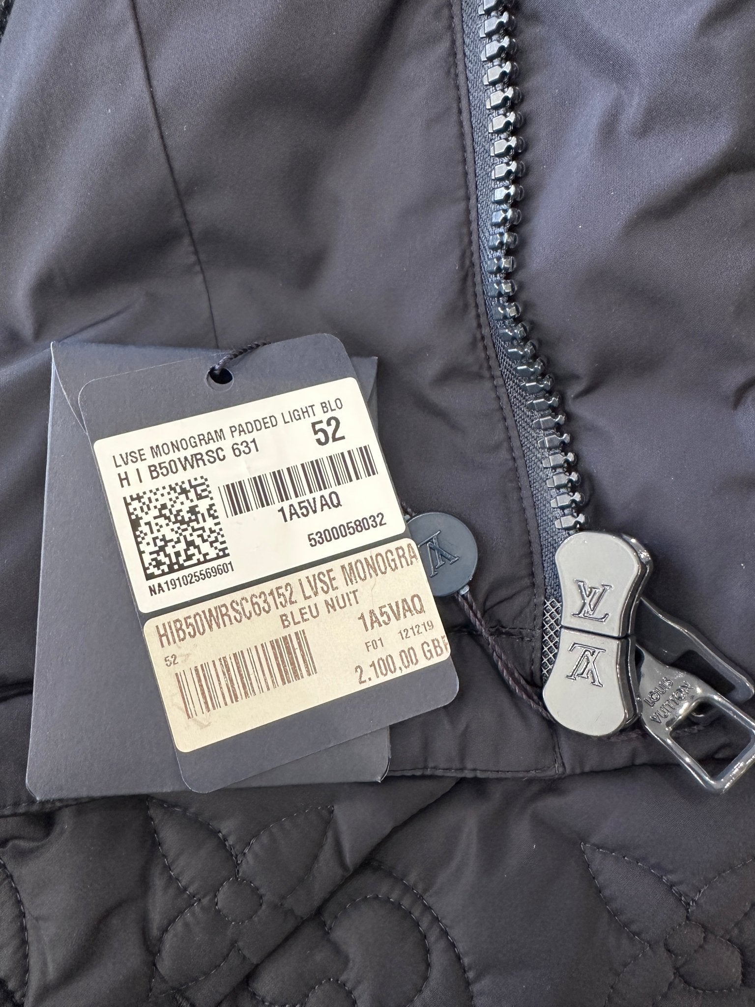 NEW Louis Vuitton Navy Monogram Unisex Padded Jacket RRP £2100 | Authentic Preloved - Reloved Again