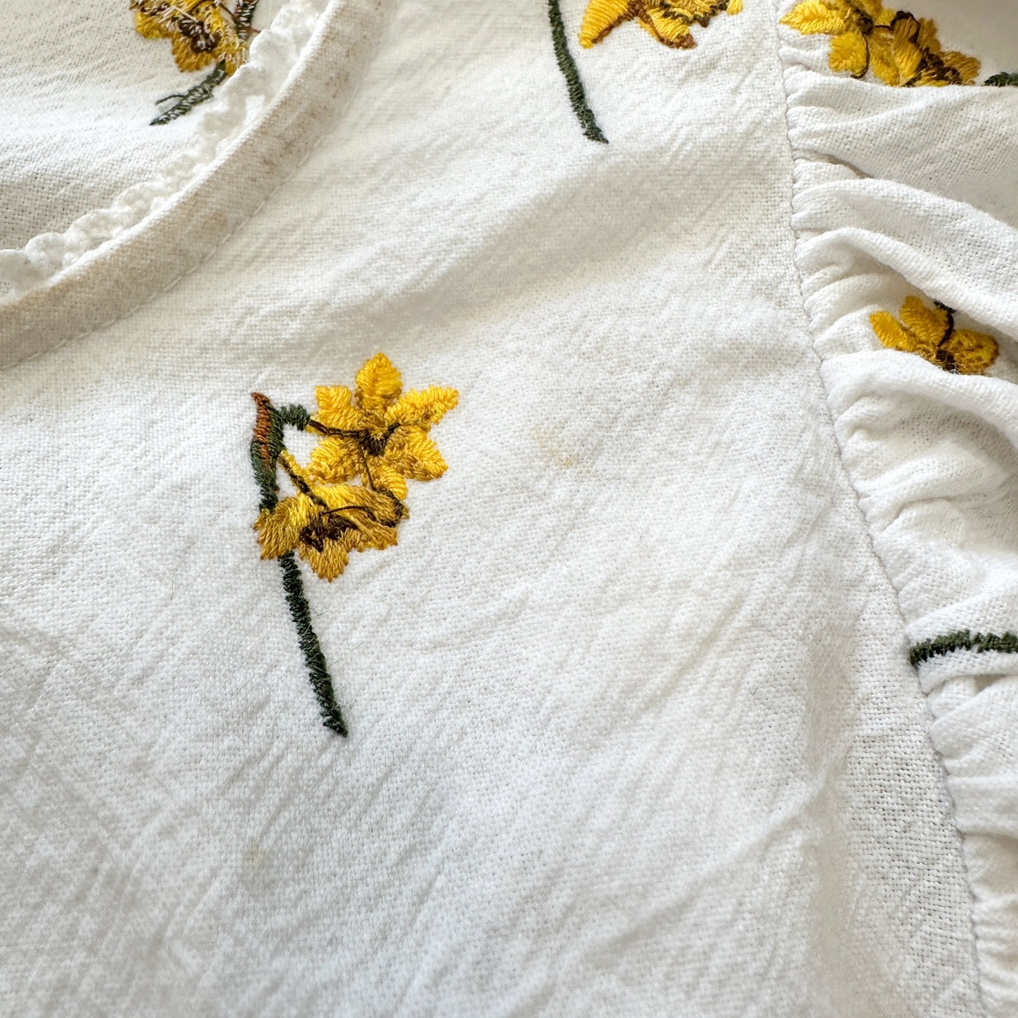 Meadows White Dress with Yellow Flowers (RRP £360) | Authentic Preloved - Reloved Again