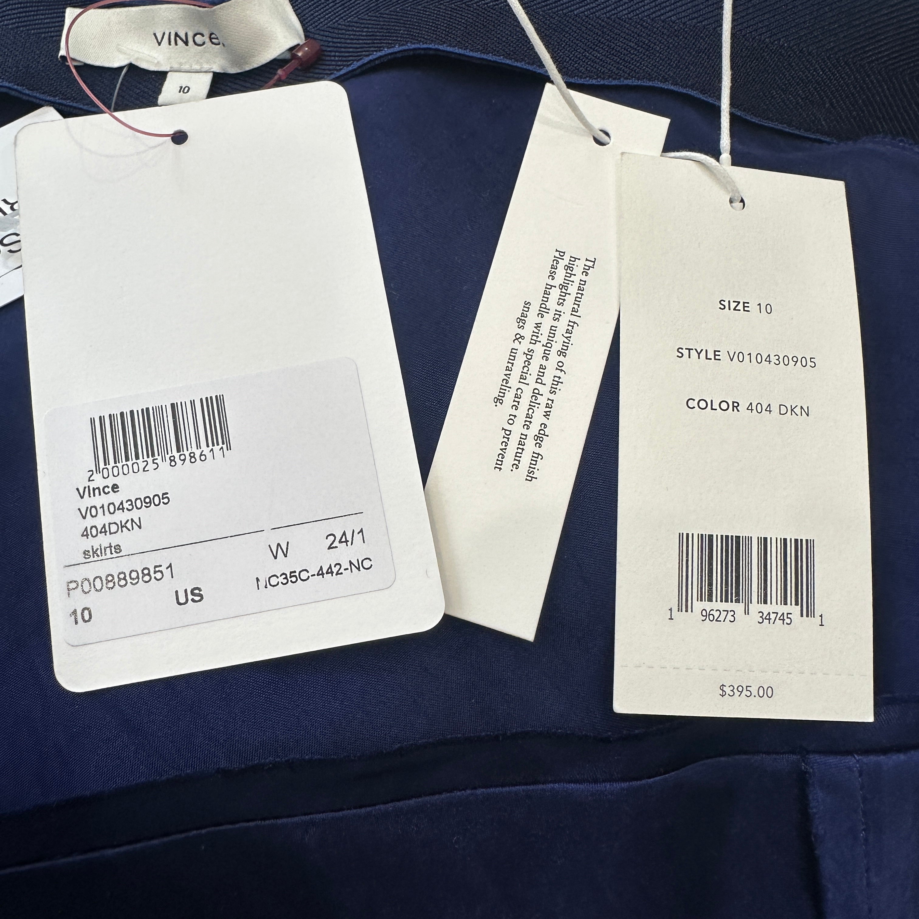 NEW Vince Navy Blue Satin Skirt (RRP £250) | Authentic Preloved