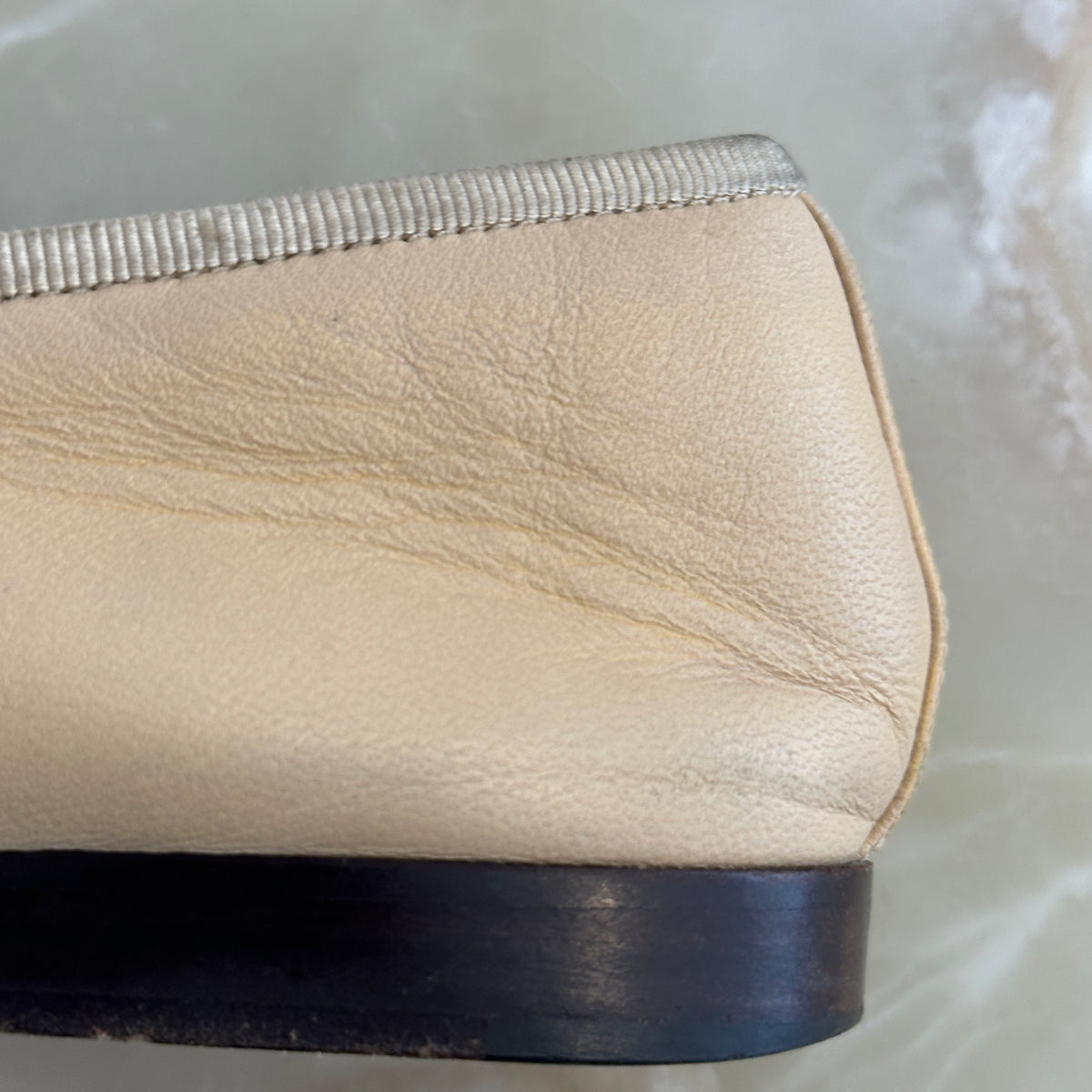 Chanel Ballet Flats in Beige and Black (RRP £810) | Authentic Preloved