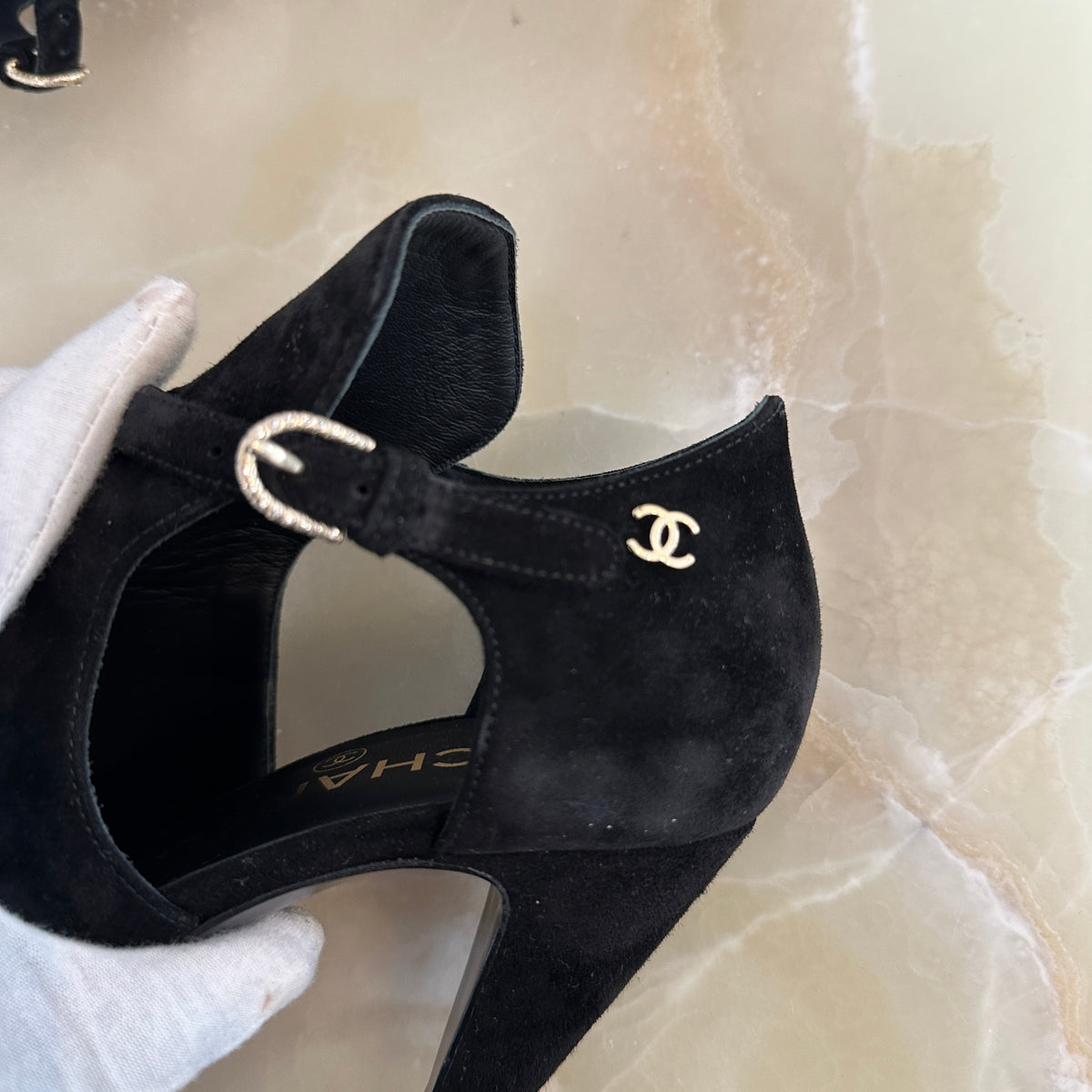 Chanel Suede Boot Heels (RRP £1200) | Authentic Preloved