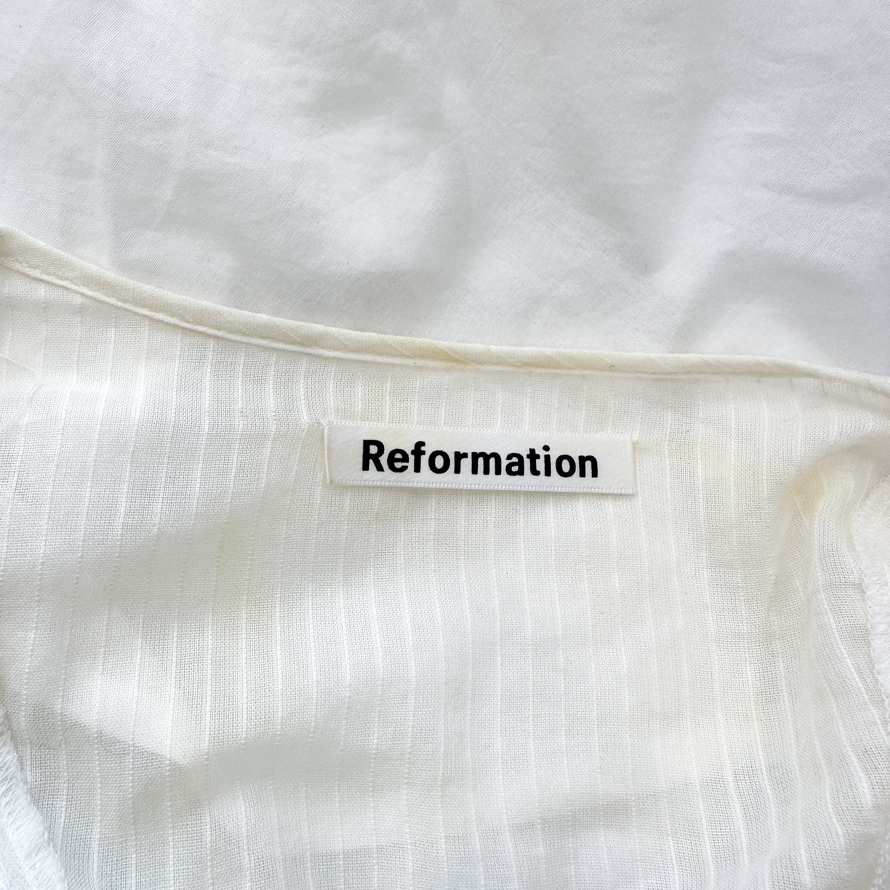 Reformation Cream Lace Cotton Midi Dress (RRP £210) | Authentic Preloved