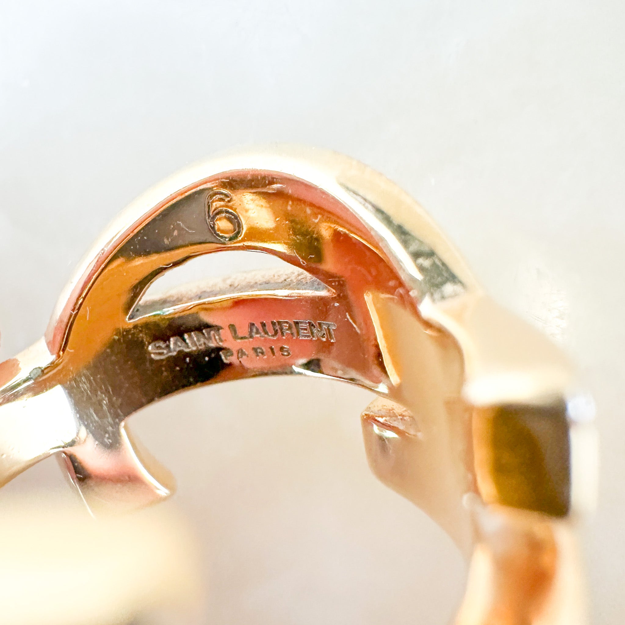 YSL Cassandre Ring in Gold – Size 6 (RRP £265) | Authentic Preloved FINAL SALE