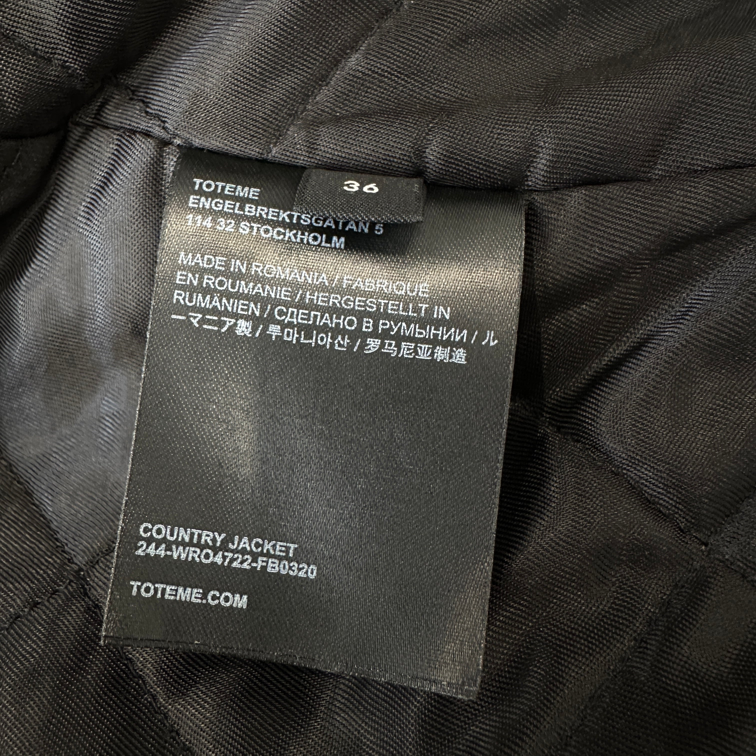 Toteme Brown Wax Country Jacket (RRP £670) | Authentic Preloved