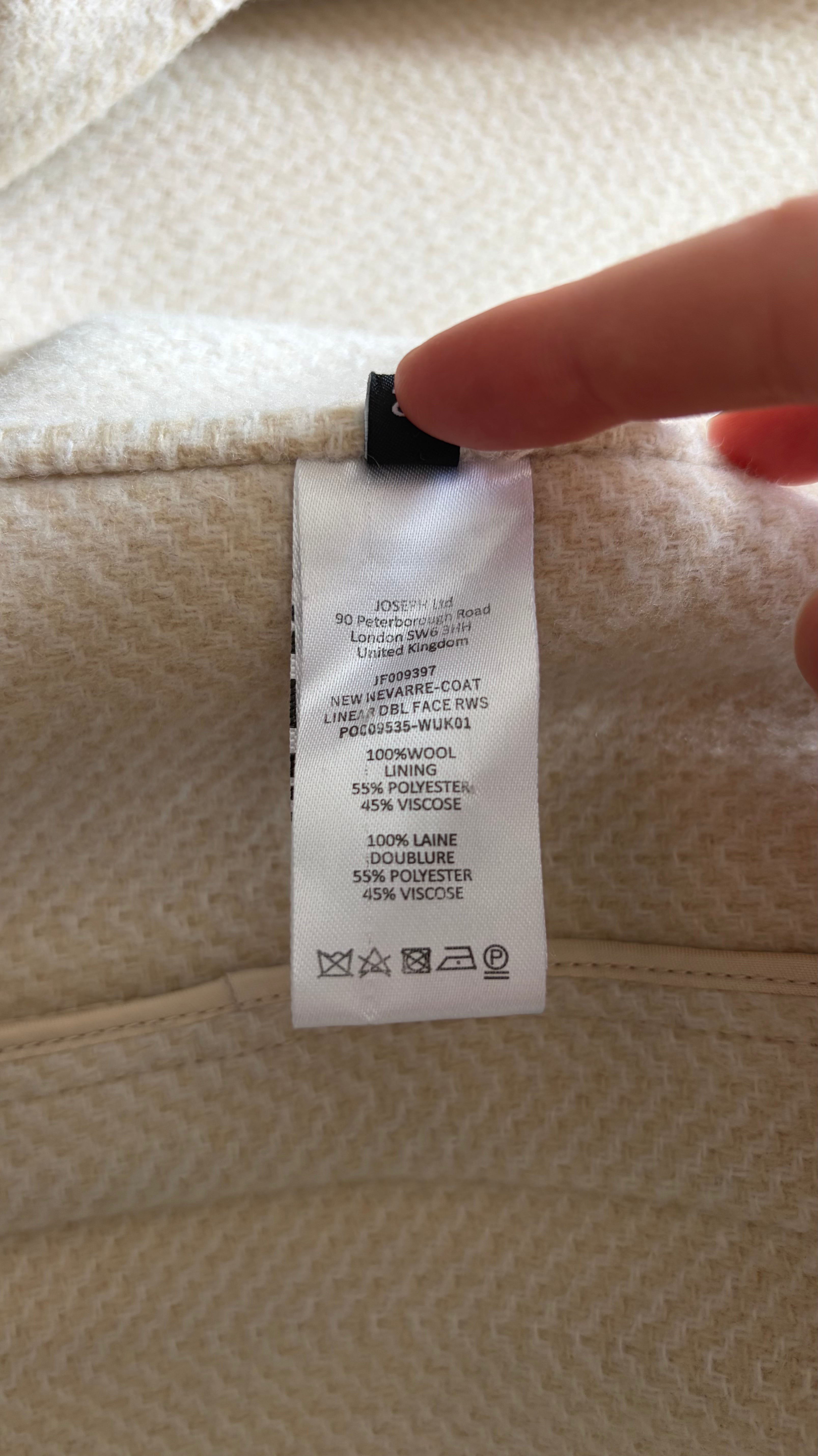 Joseph Nevarre Beige Wool Coat RRP £1200