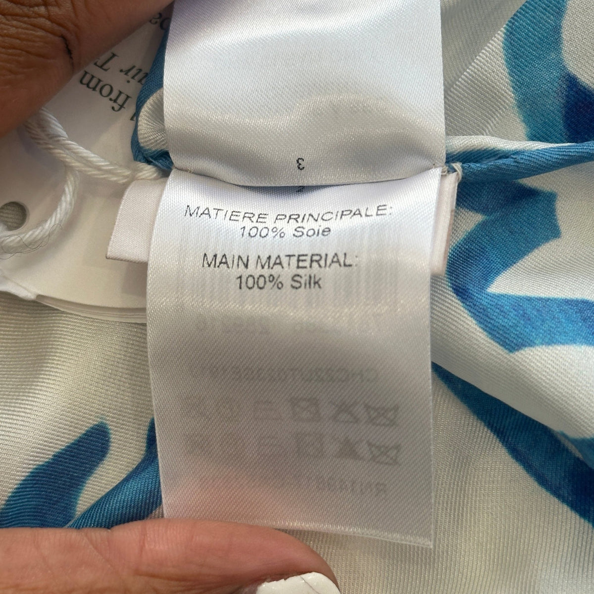 NEW Chloe Blue and White Silk Scarf (RRP £550) | FINAL SALE Authentic Preloved - Reloved Again