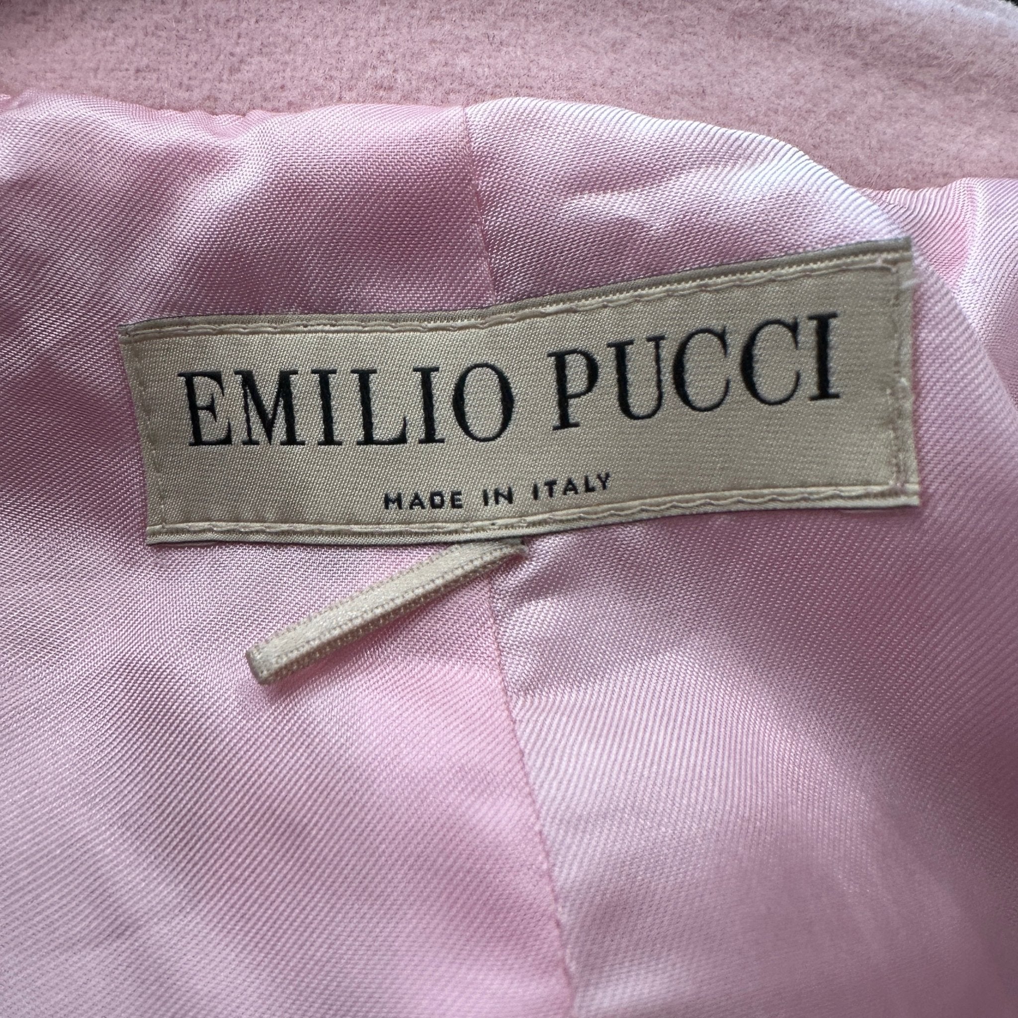 Emilio Pucci Pink Virgin Wool & Cashmere Long Coat (RRP £1000) | Authentic Preloved - Reloved Again
