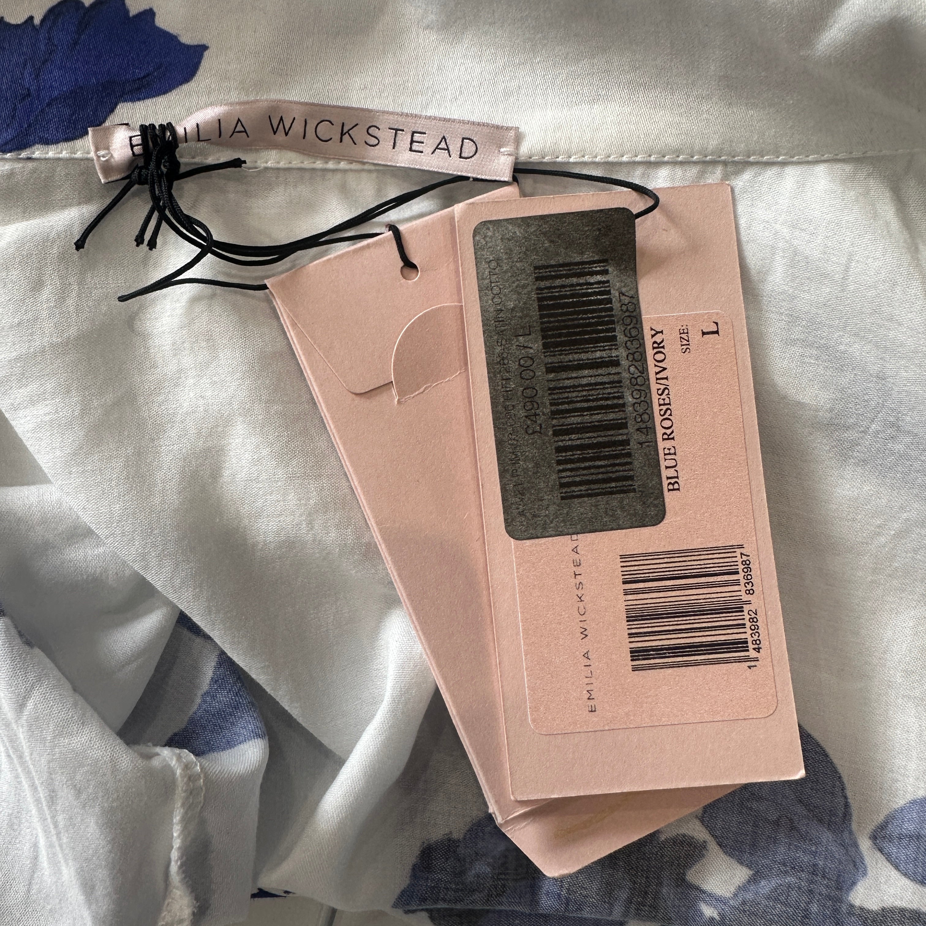 NEW Emilia Wickstead Blue Roses/Ivory Floral Set (RRP £490) | Authentic Preloved