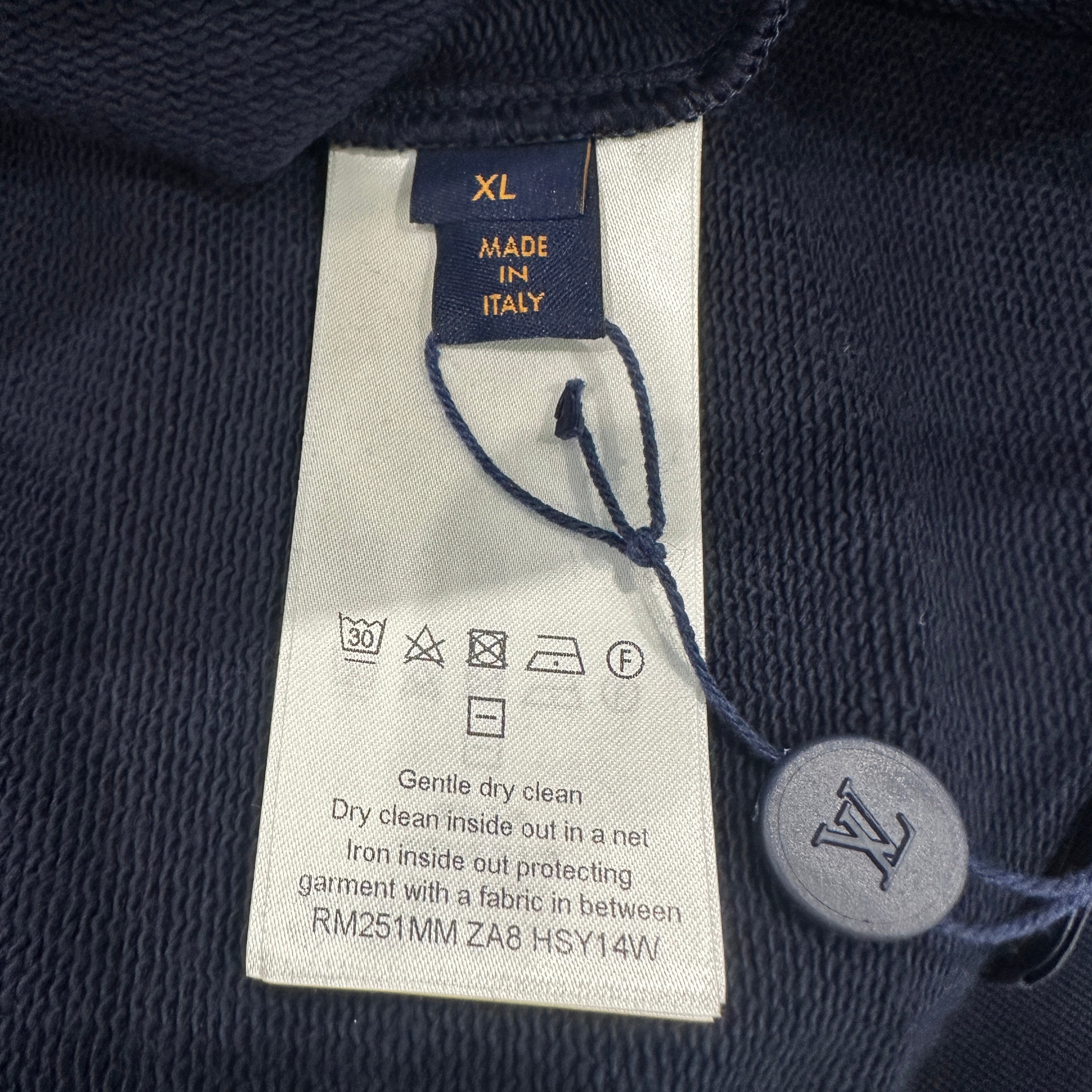 NEW Louis Vuitton LV Ribbon Embroidered Crewneck in Navy (RRP £1100) | Authentic Preloved