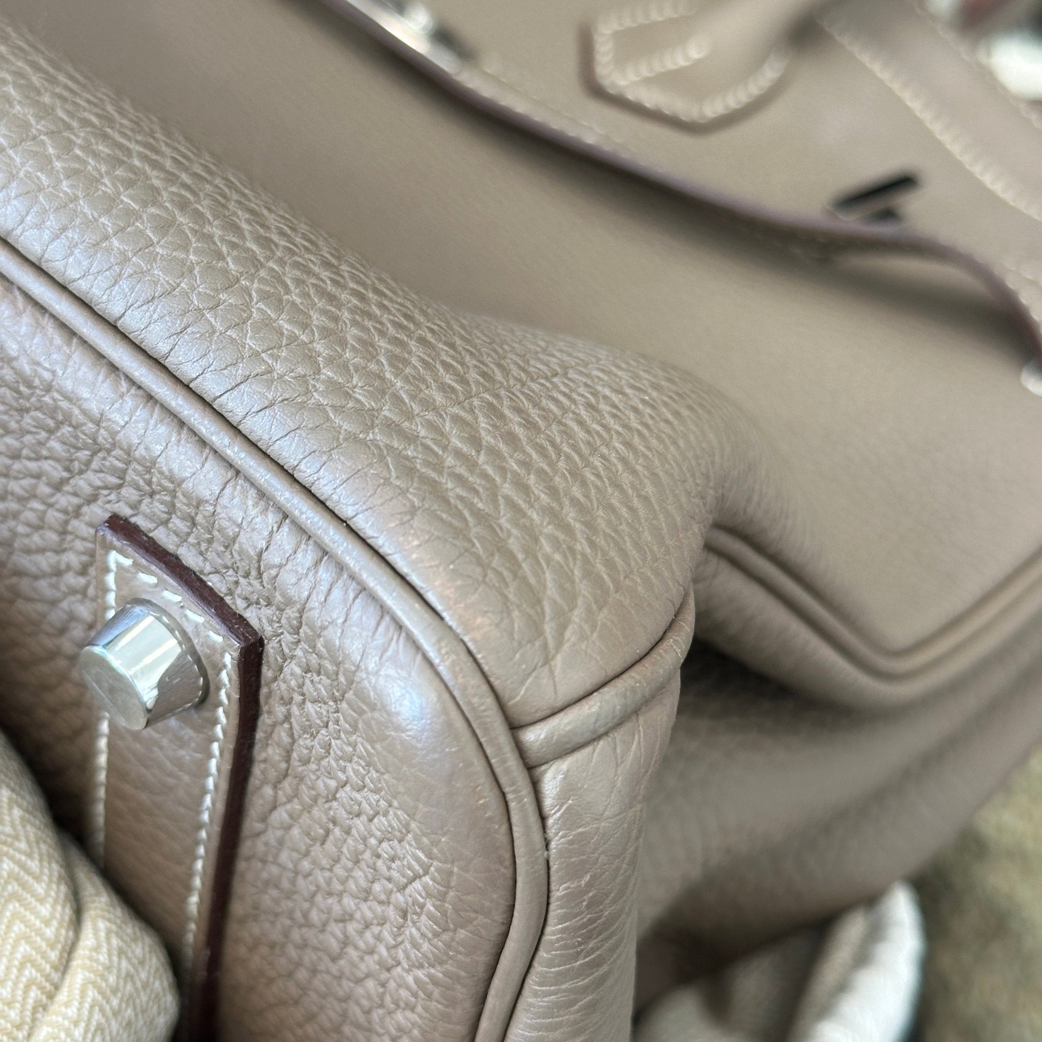 Hermes Birkin 35 Retourne Togo Etoupe with Palladium Hardware | Authentic Preloved - Reloved Again