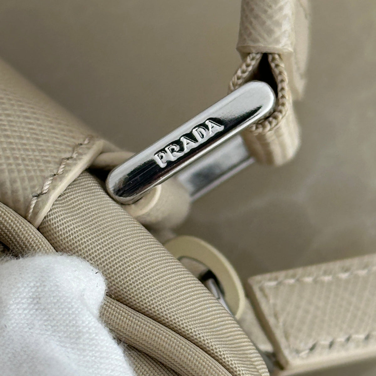Prada Re-Nylon Shoulder Bag in Deserto (RRP £1510) | Authentic Preloved - Reloved Again