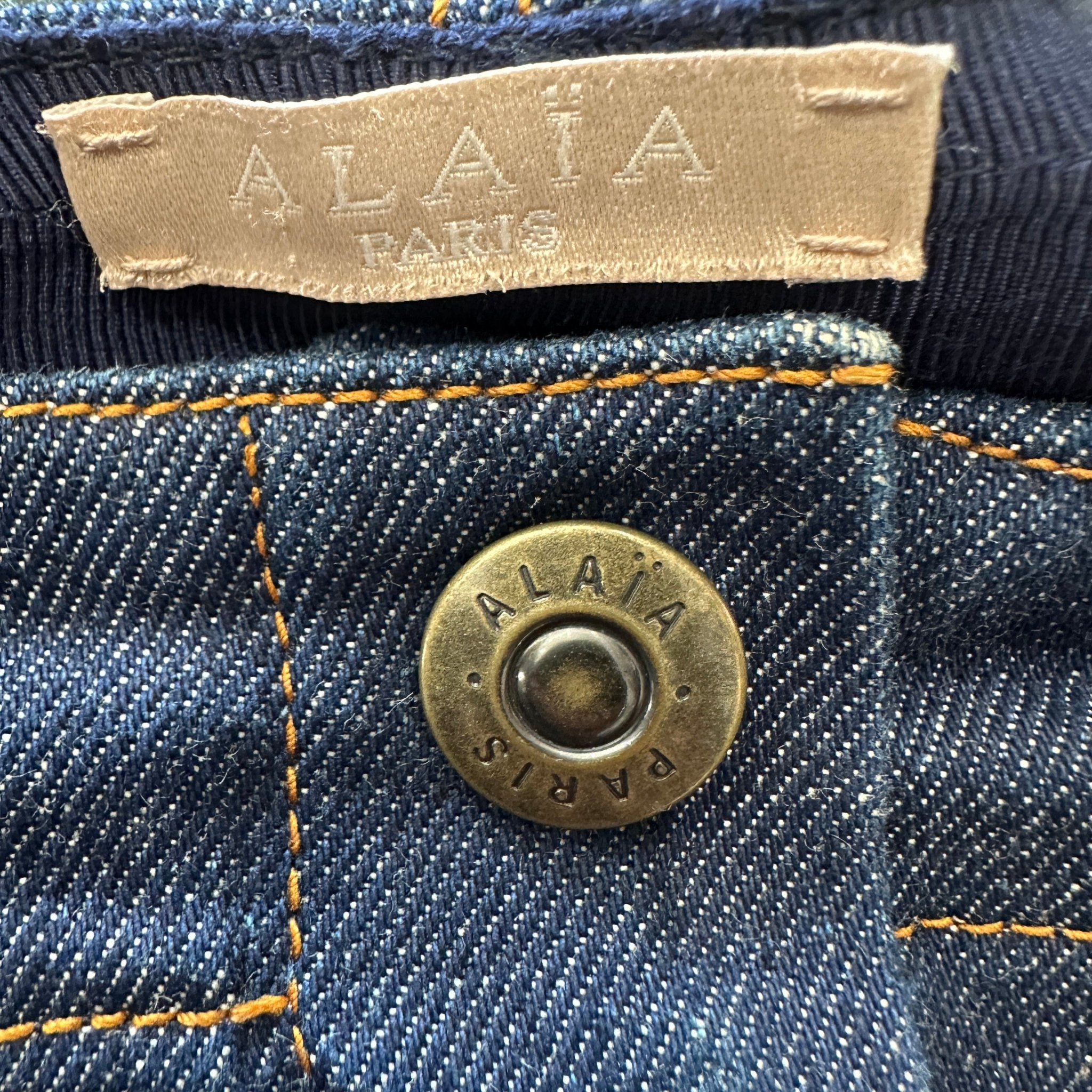 Alaïa High-Rise Blue Denim Shorts (RRP £660) | Authentic Preloved - Reloved Again
