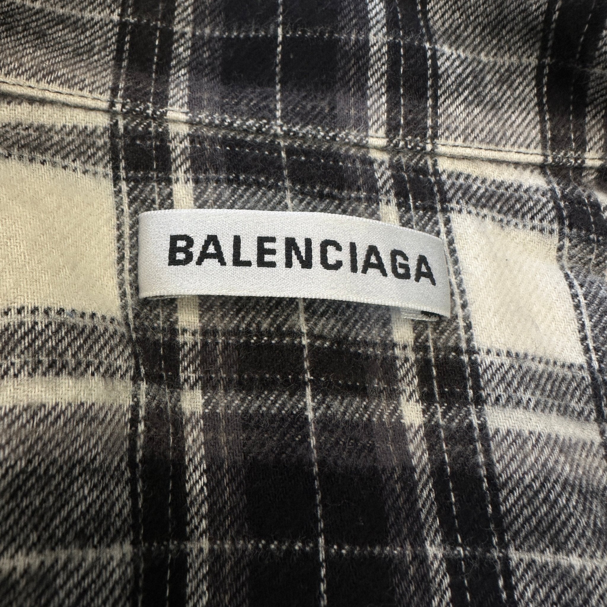 Balenciaga 2018 Asymmetrical Check Shirt (RRP £1690) | Authentic Preloved - Reloved Again