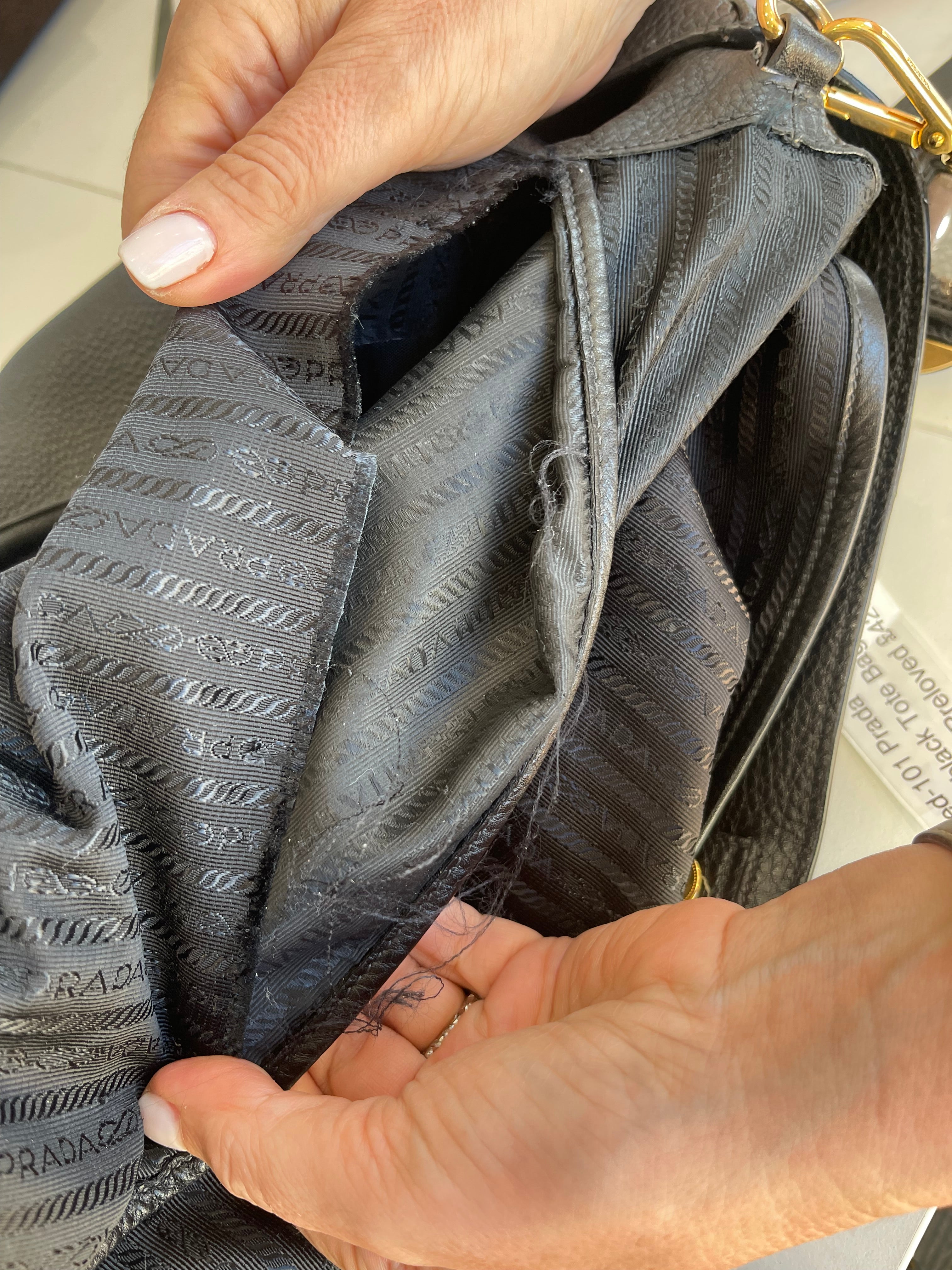 Prada Vitello Daino black Tote Bag | Authentic Preloved