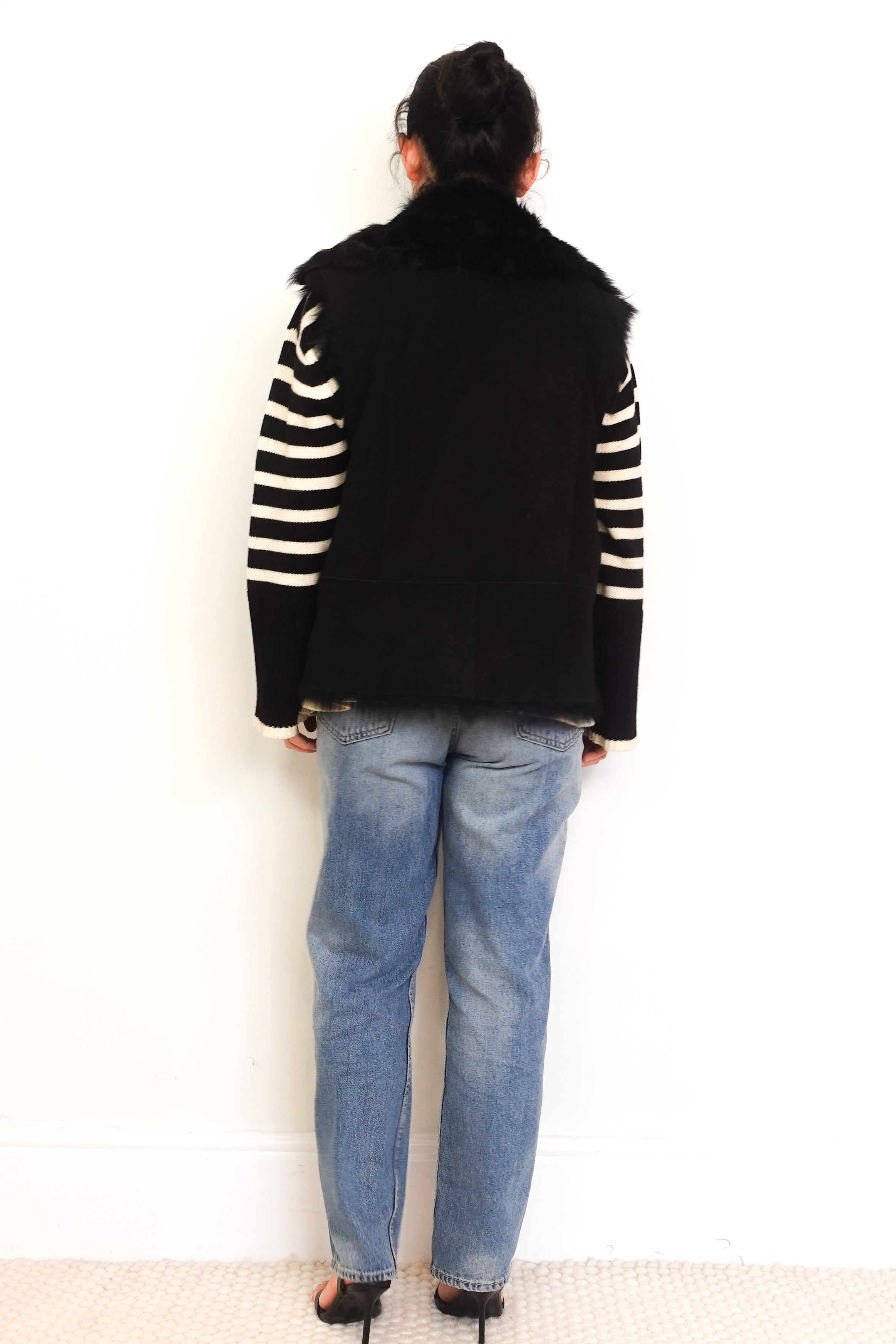 IRO-Black-Zatlee-Sheepskin-Gilet-back-picture-Chelsea-London