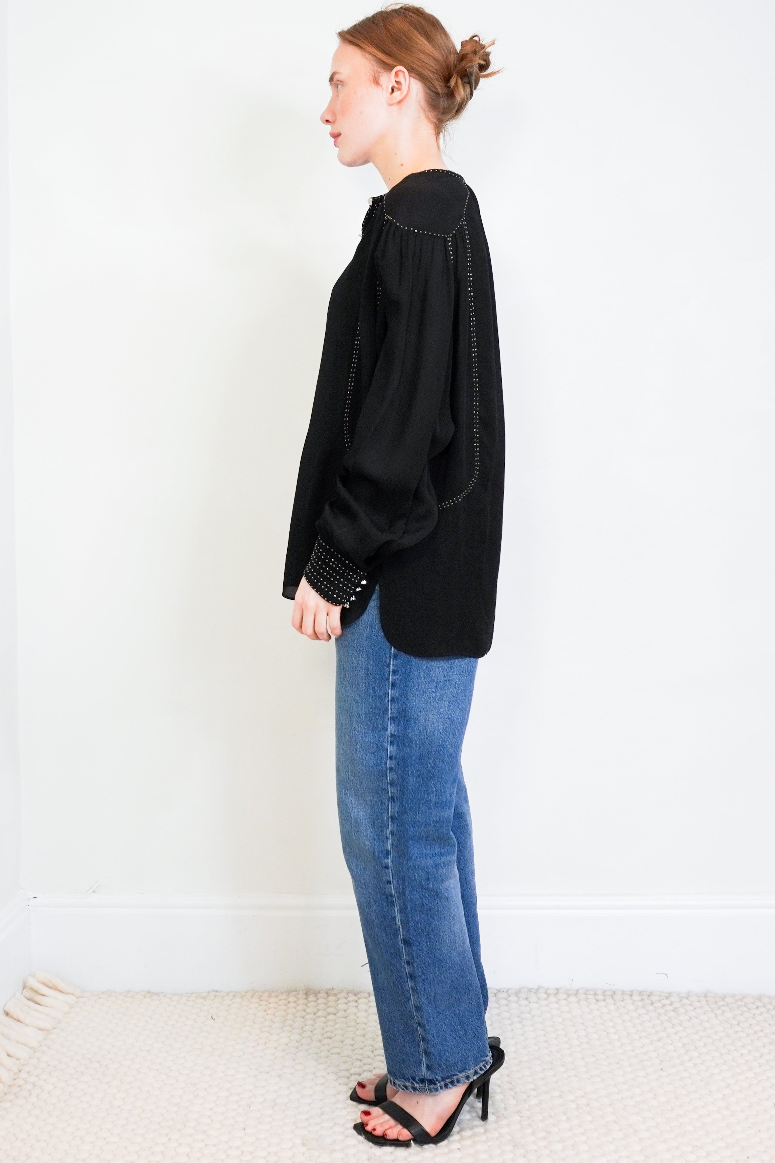 Isabel-Marant-Black-Beaded-Top-side-picture-Chelsea-London