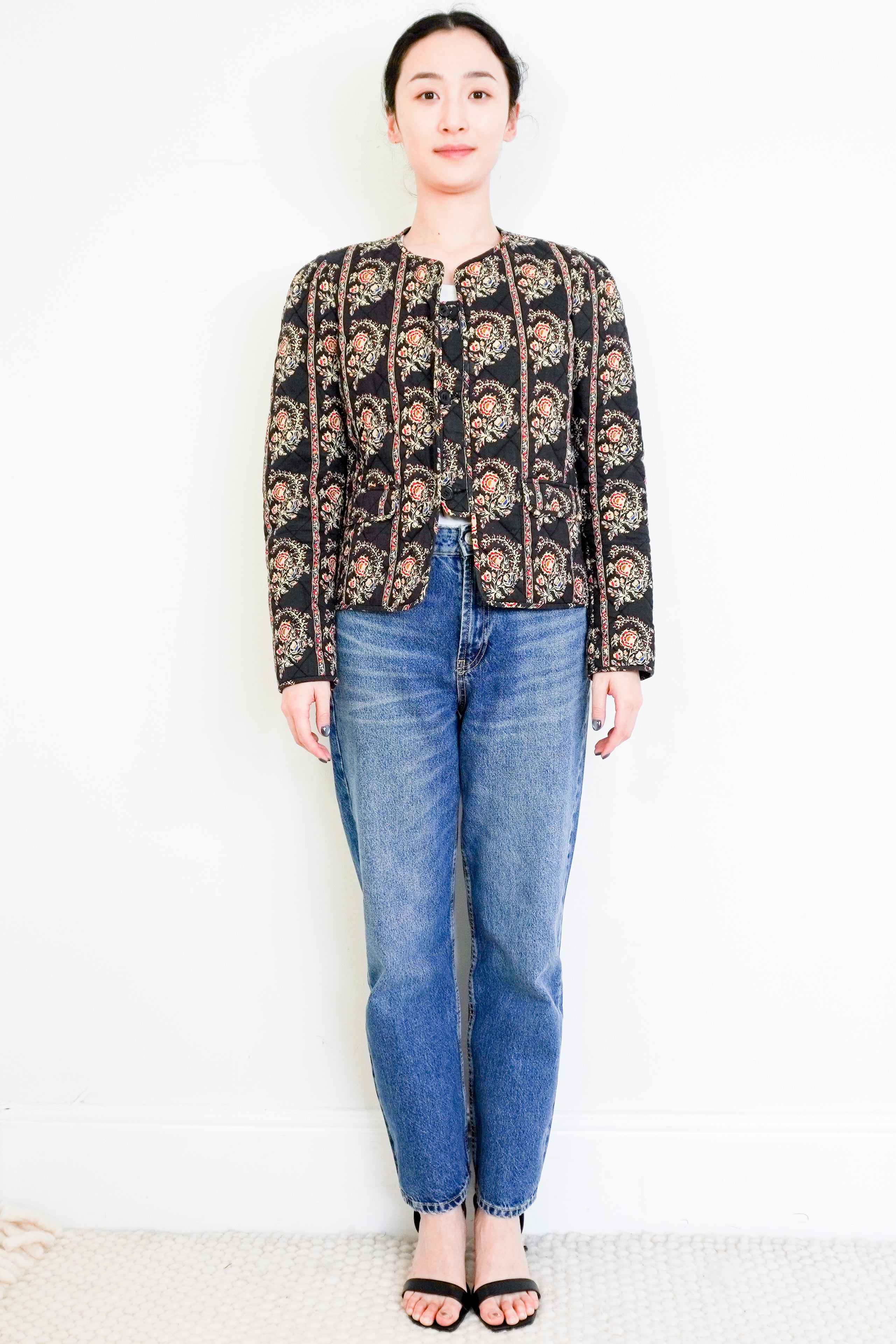 Isabel-Marant-Black-Floral-Reversible-Jacket-front-picture-Chelsea-London