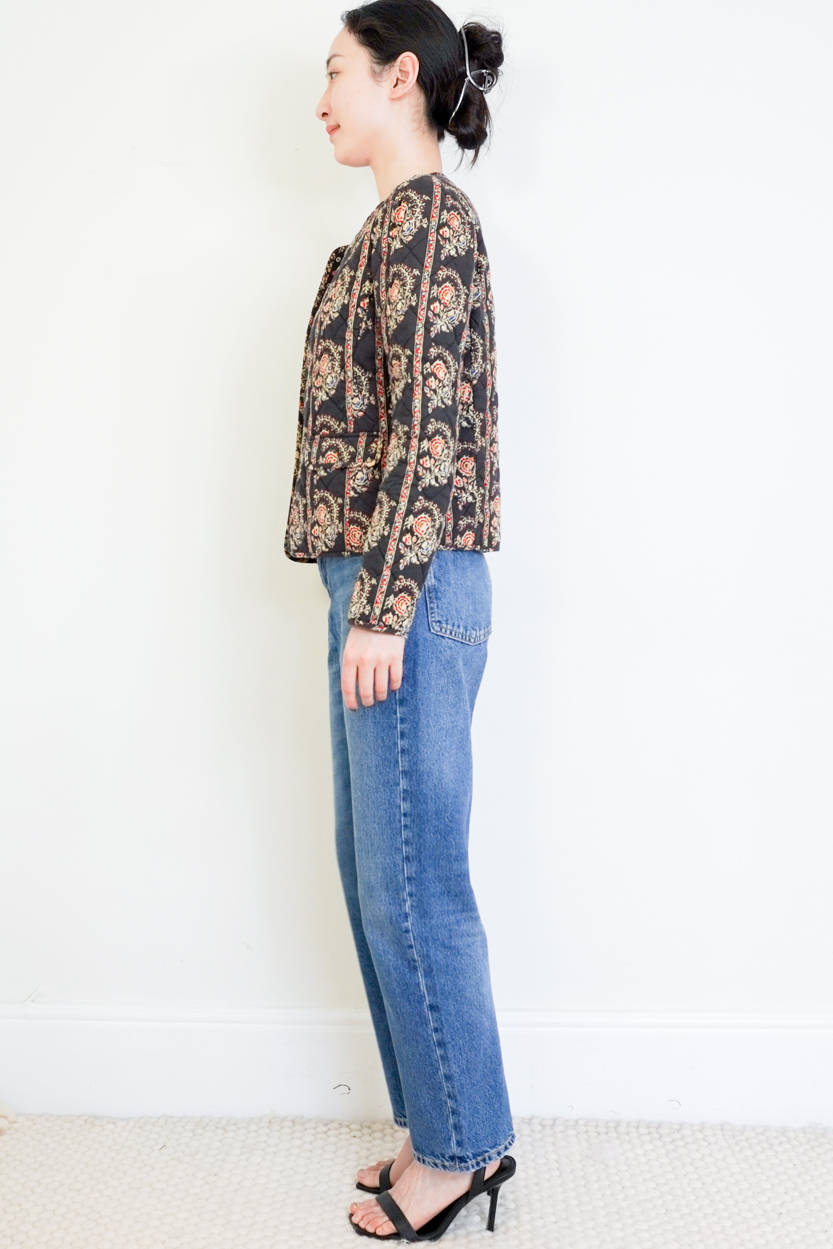 Isabel-Marant-Black-Floral-Reversible-Jacket-side-picture-Chelsea-London