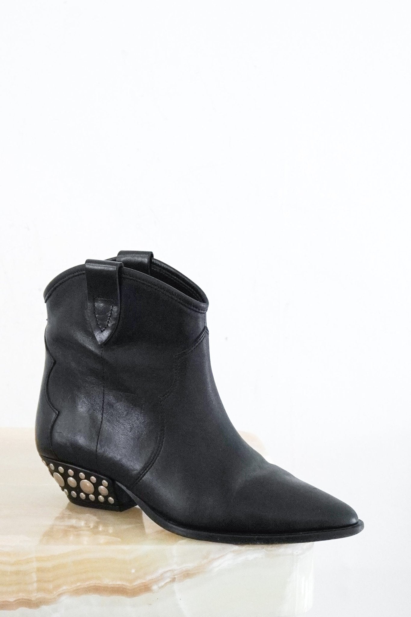 Isabel Marant Black Leather Ankle Boots RRP £500 | Authentic Preloved - Reloved Again