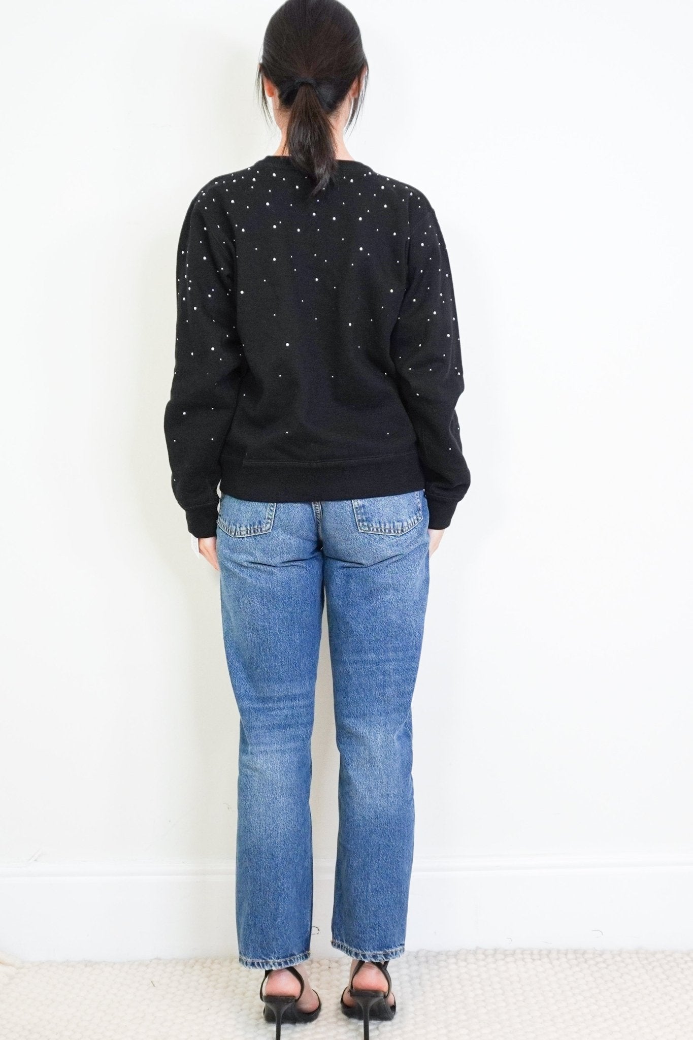 Isabel Marant Etoile Black Studded Riseda Sweatshirt RRP £350 | Authentic Preloved - Reloved Again