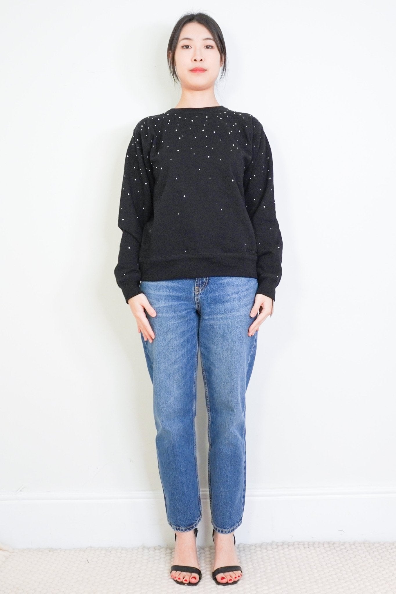 Isabel Marant Etoile Black Studded Riseda Sweatshirt RRP £350 | Authentic Preloved - Reloved Again