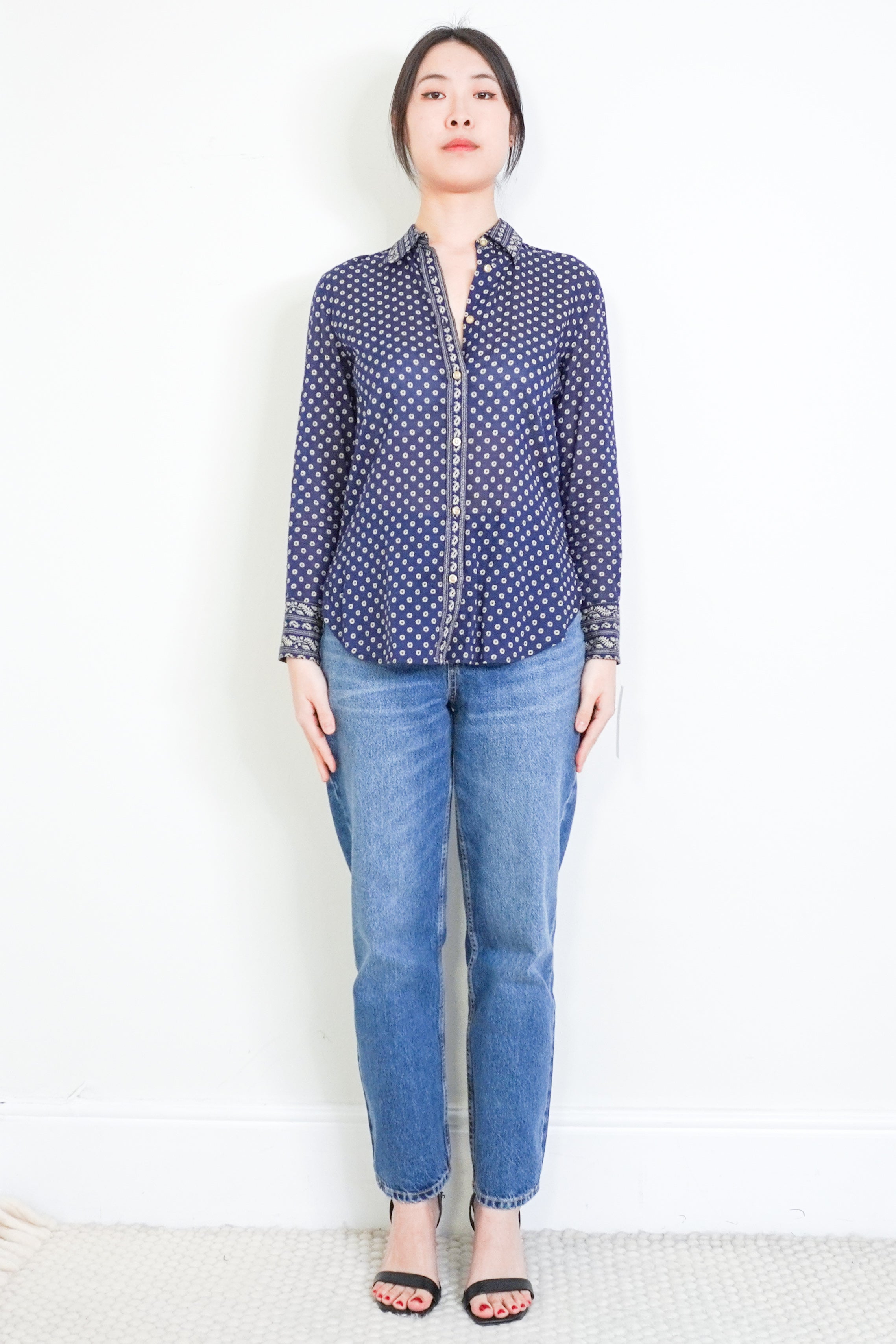 Isabel-Marant-Etoile-Blue-Floral-Top-front-picture-Chelsea-London