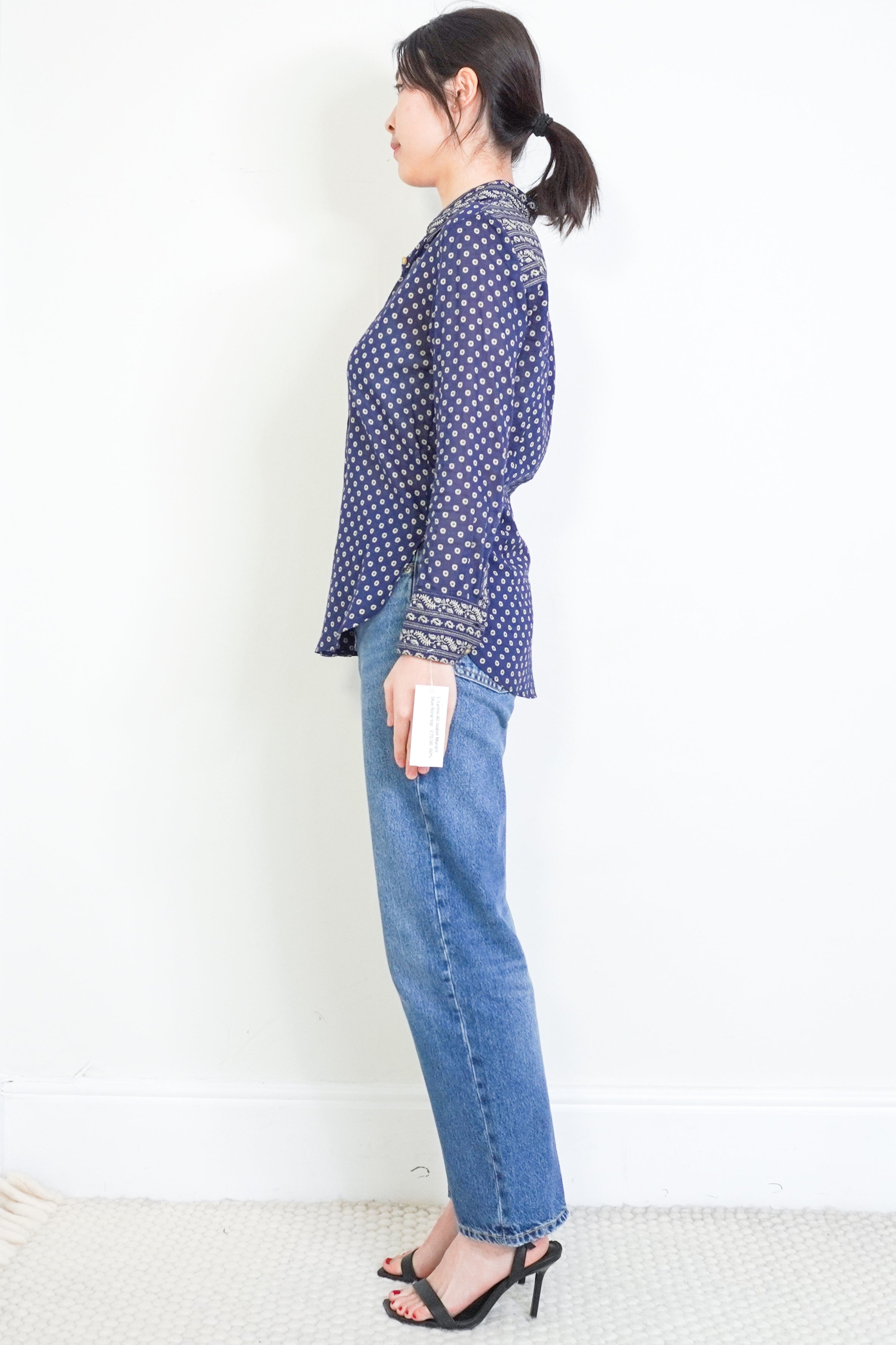 Isabel-Marant-Etoile-Blue-Floral-Top-side-picture-Chelsea-London