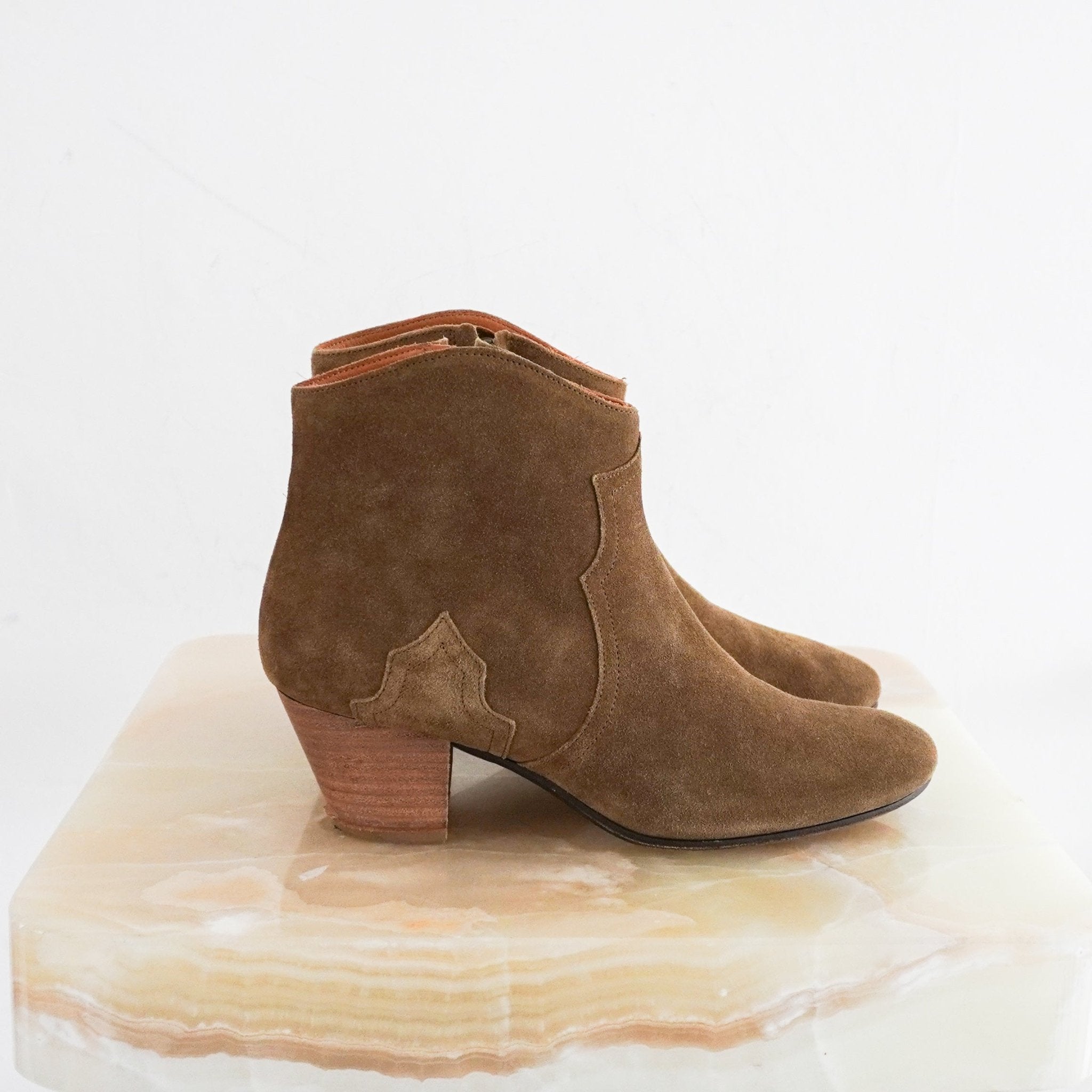 Isabel Marant Etoile Brown Dicker Suede Boots RRP £400 | Authentic Preloved - Reloved Again