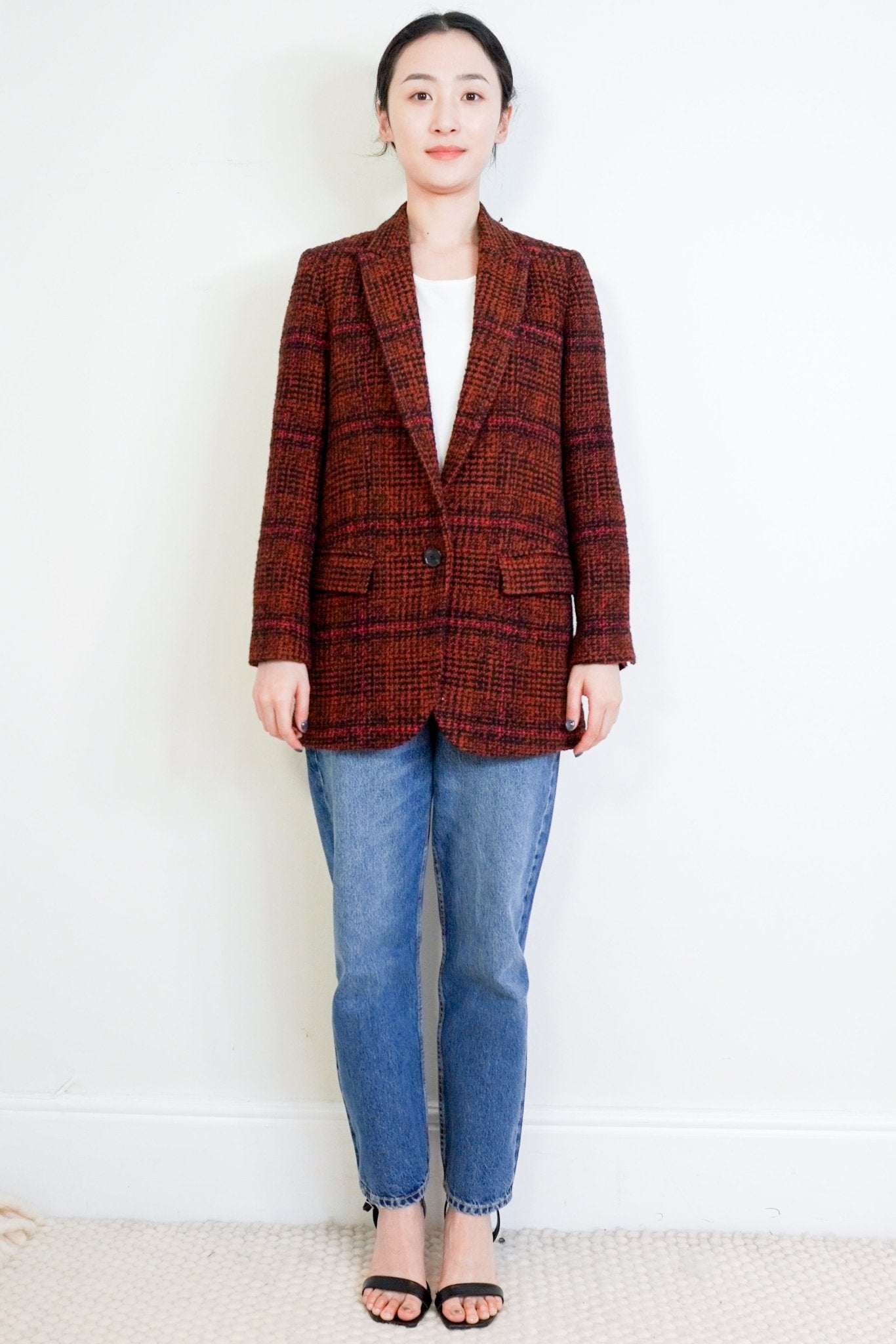 Isabel Marant Etoile Burgundy Tweed Blazer RRP £450 | Authentic Preloved - Reloved Again