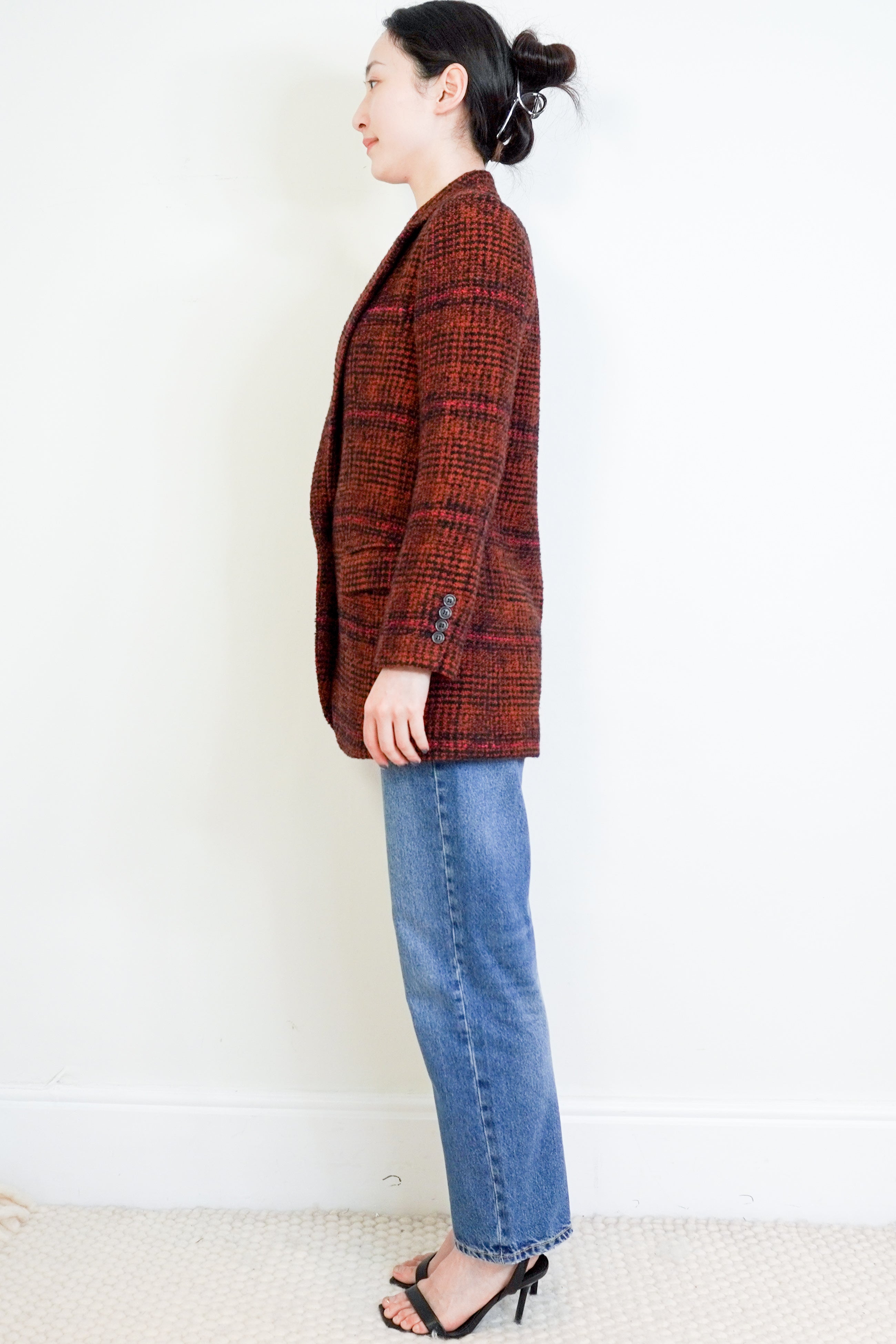 Isabel-Marant-Etoile-Burgundy-Tweed-Blazer-side-picture-Chelsea-Londonl