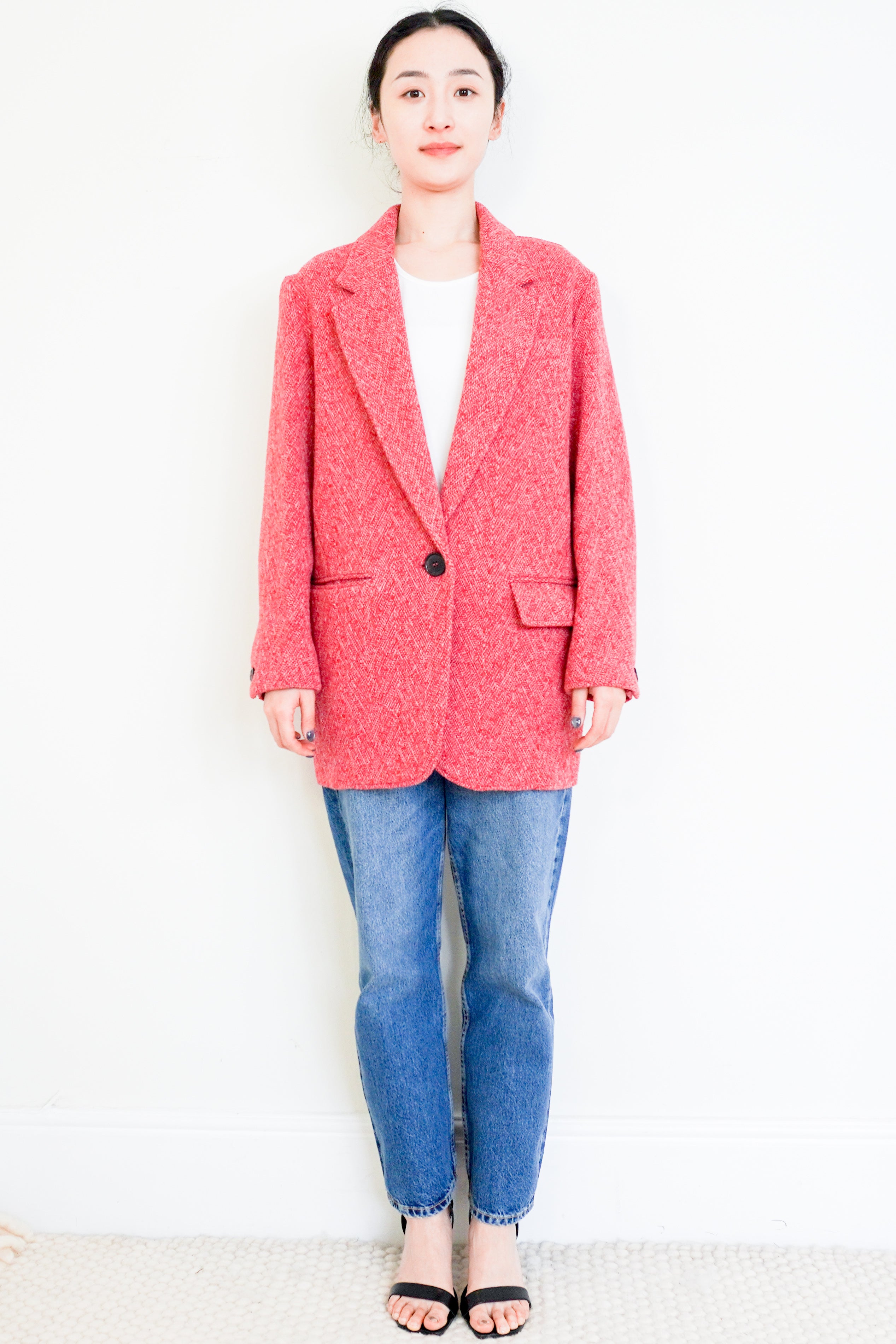 Isabel-Marant-Etoile-Pink-Tweed-Blazer-front-picture-Chelsea-London
