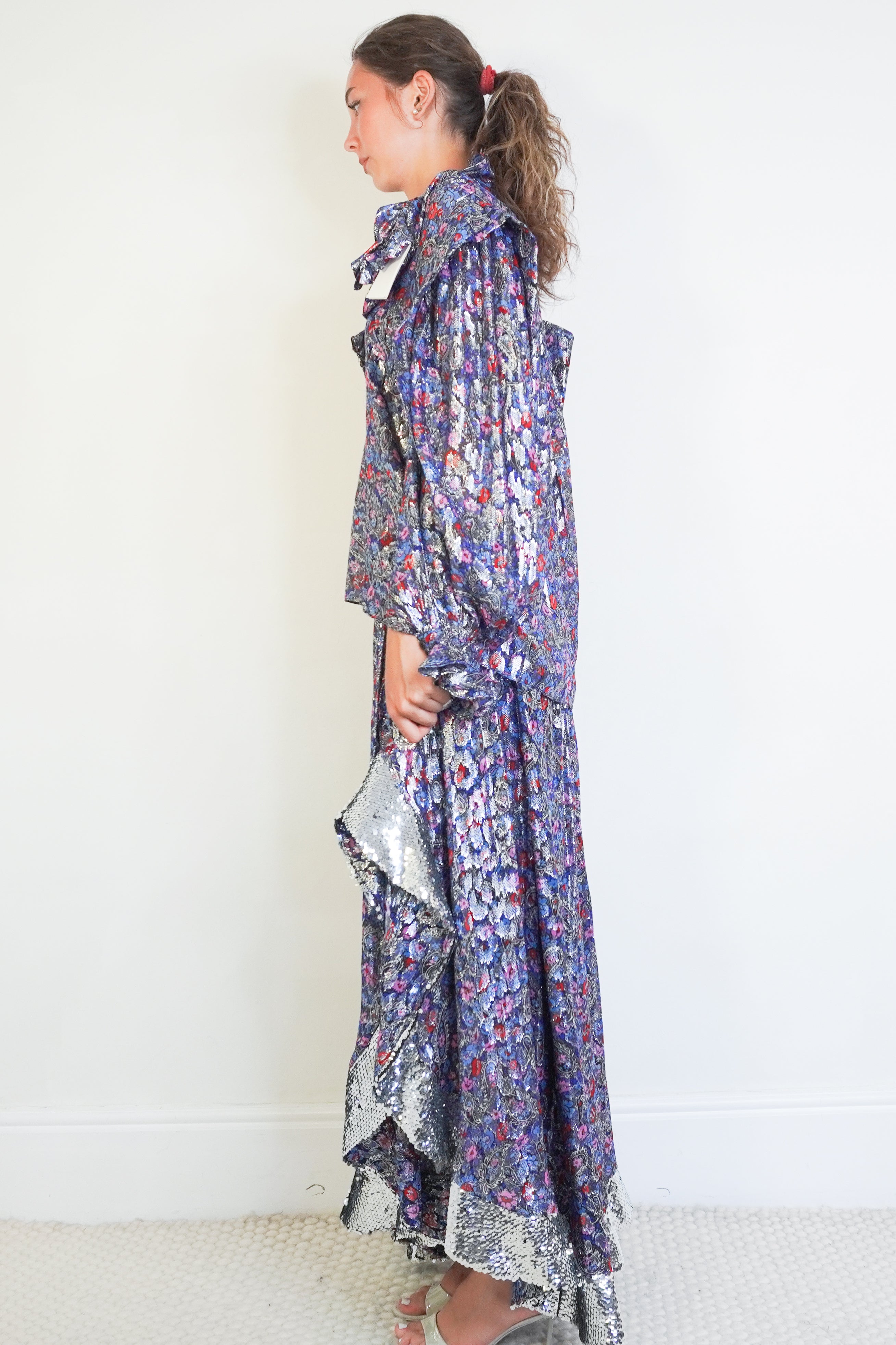Isabel Marant Chandraya Faded Night Blouse & Skirt Set side photo chelsea london