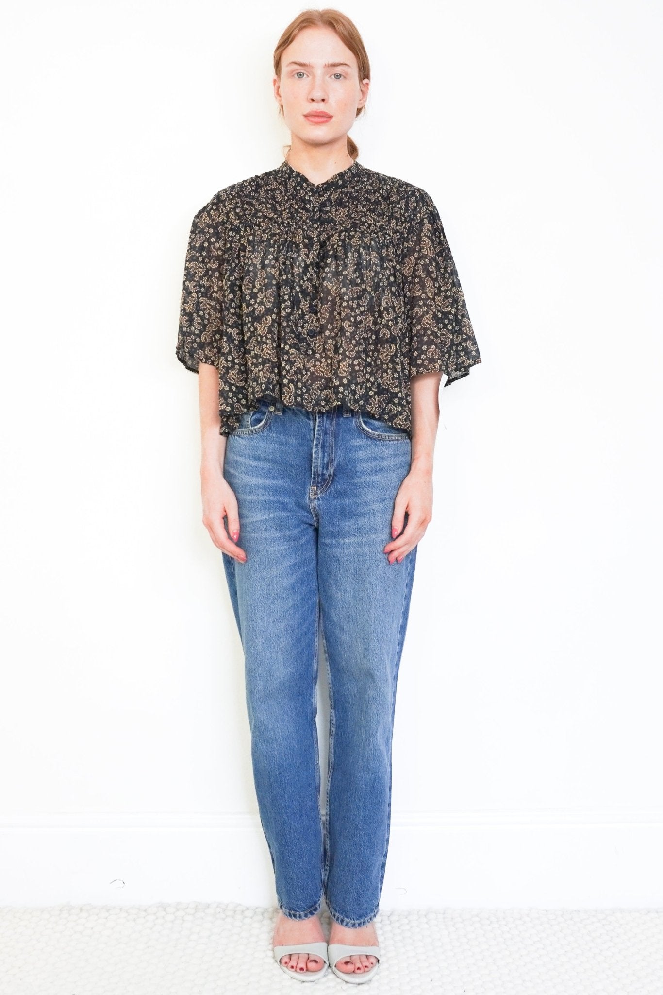 Isabel Marant Étoile Black Floral Destiny Top (RRP £295) | Authentic Preloved - Reloved Again