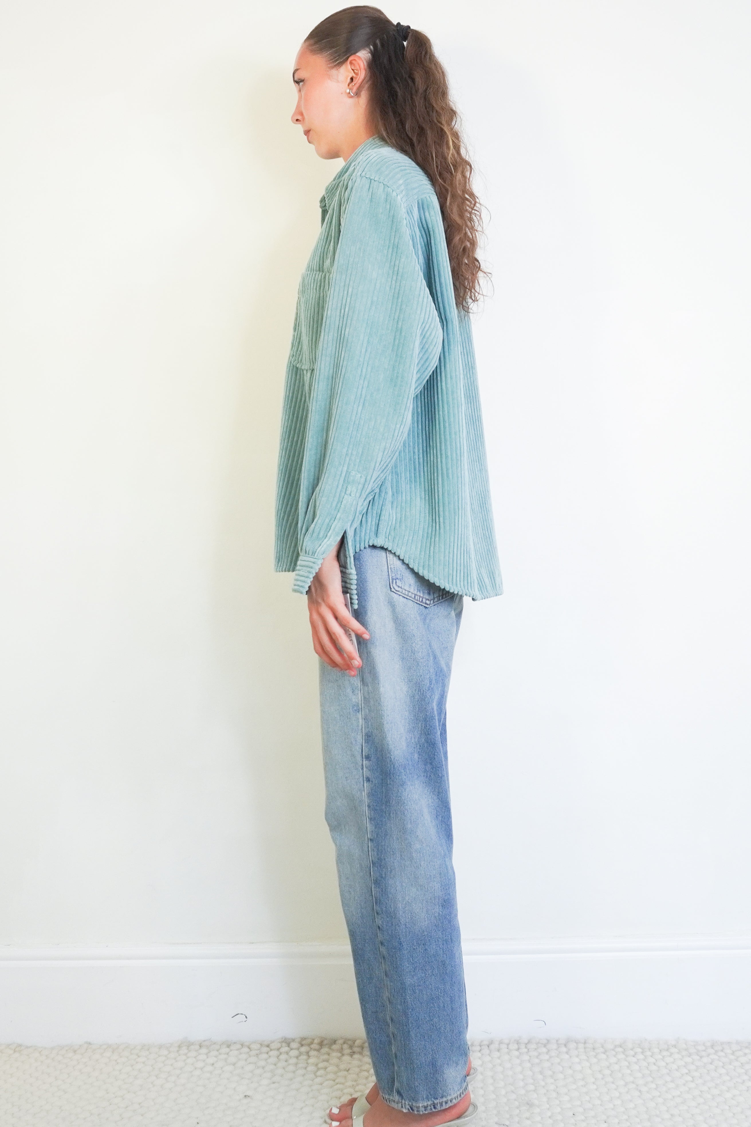 Isabel Marant Étoile Dexo Cord Shirt side photo chelsea london